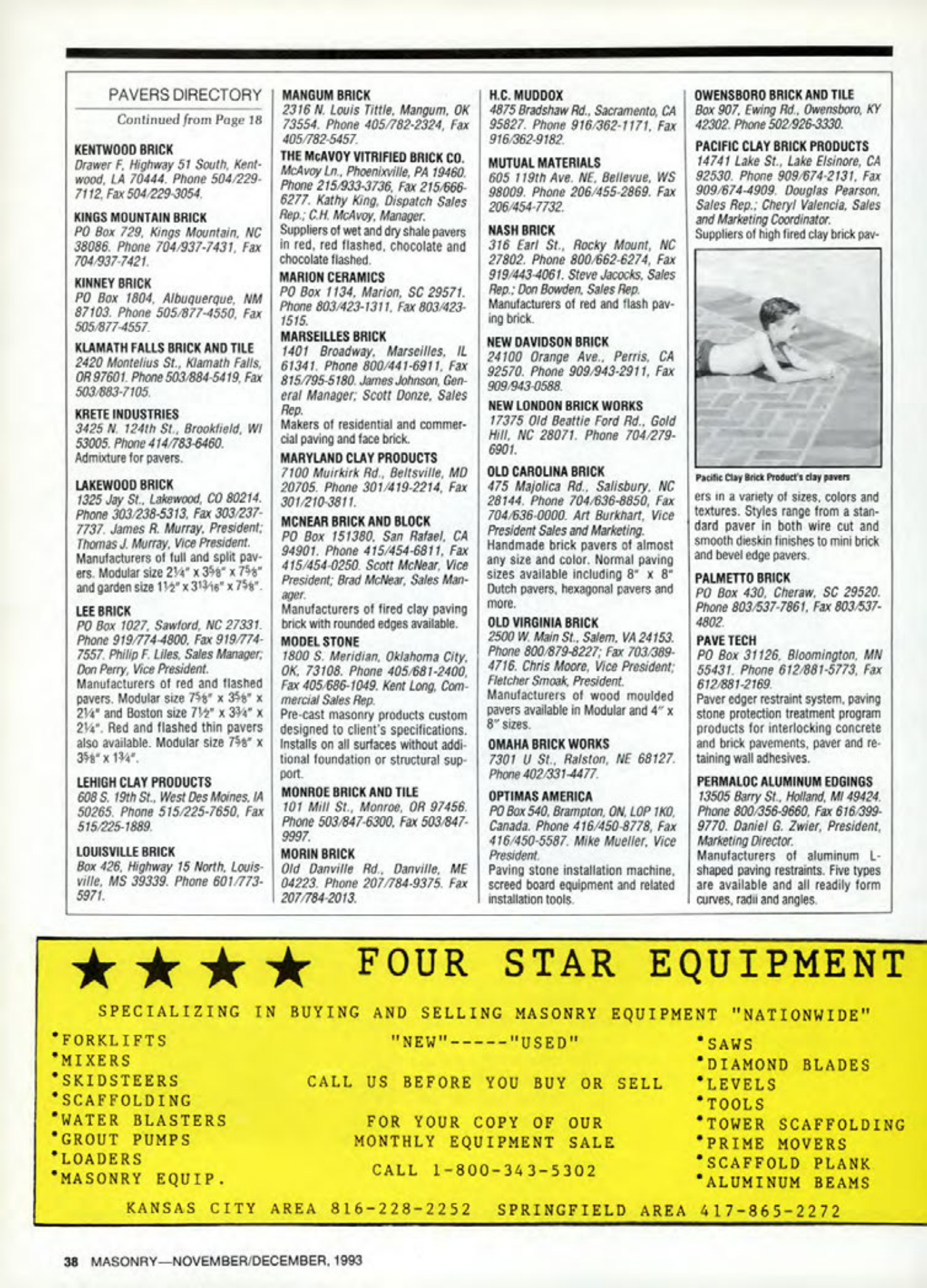 Masonry Magazine December 1993 Page. 38