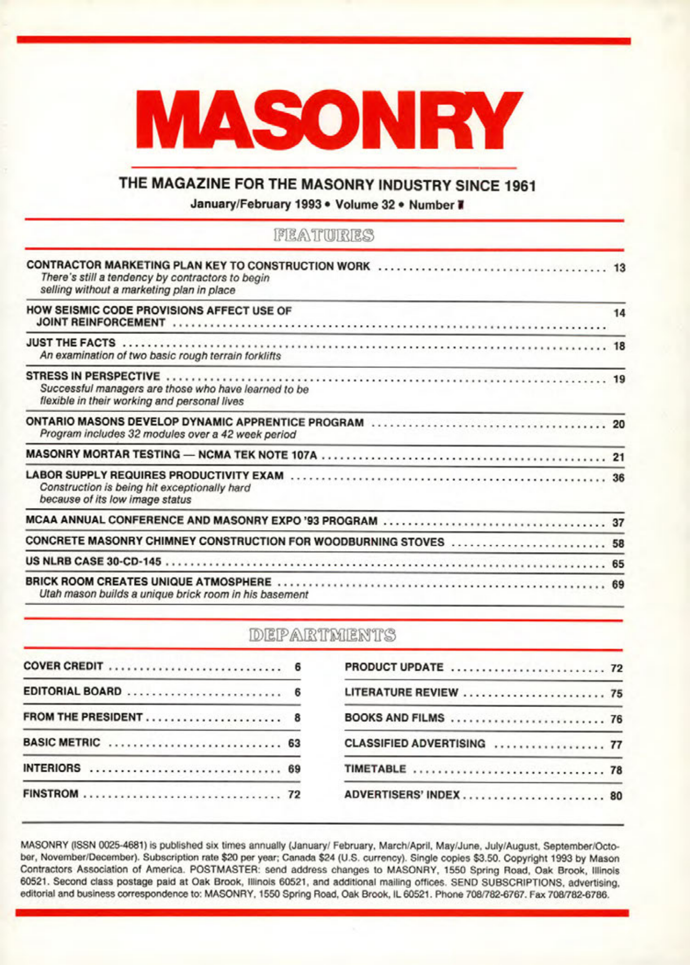 Masonry Magazine February 1993 Page. 3