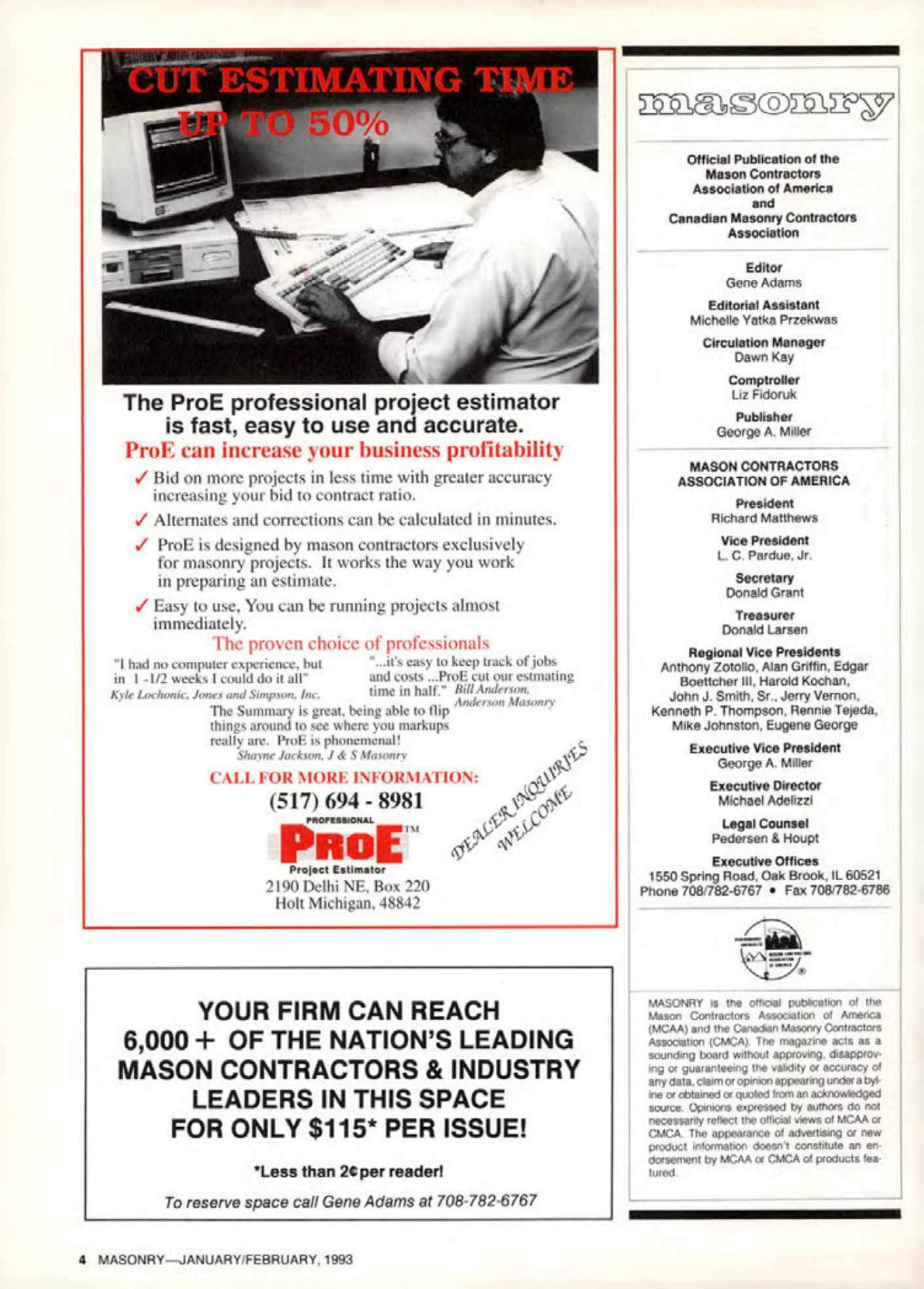 Masonry Magazine February 1993 Page. 4
