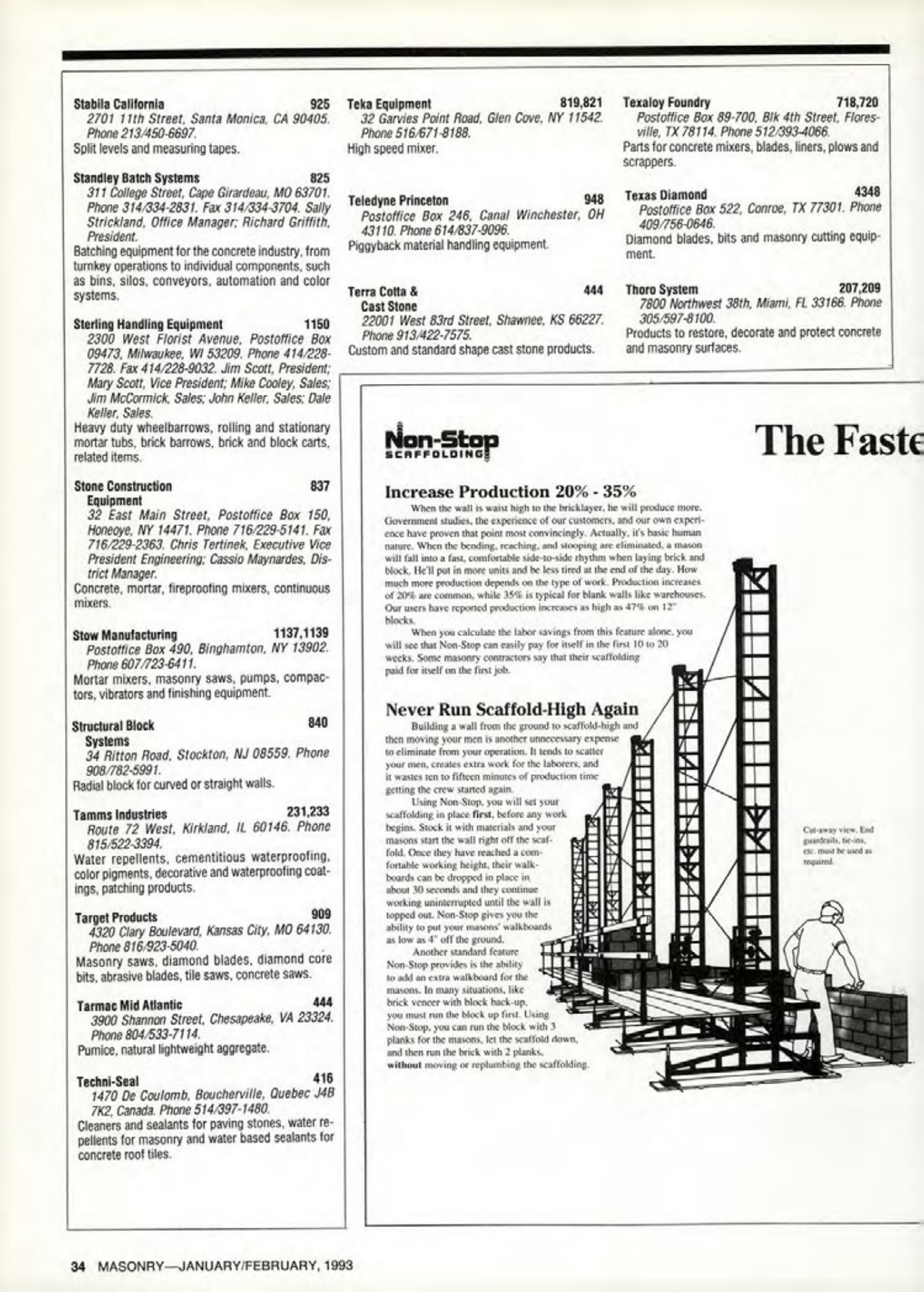 Masonry Magazine February 1993 Page. 34