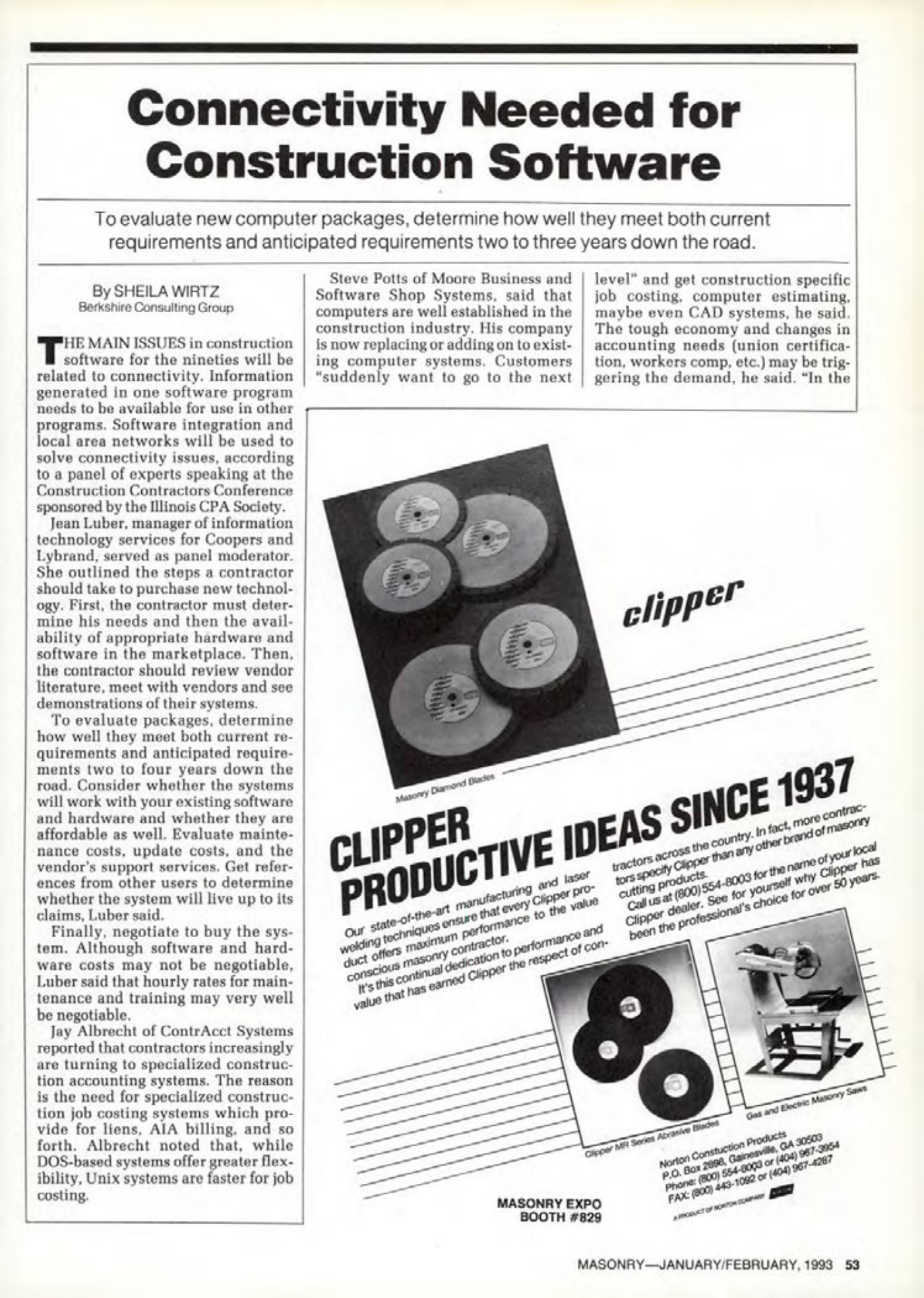 Masonry Magazine February 1993 Page. 53