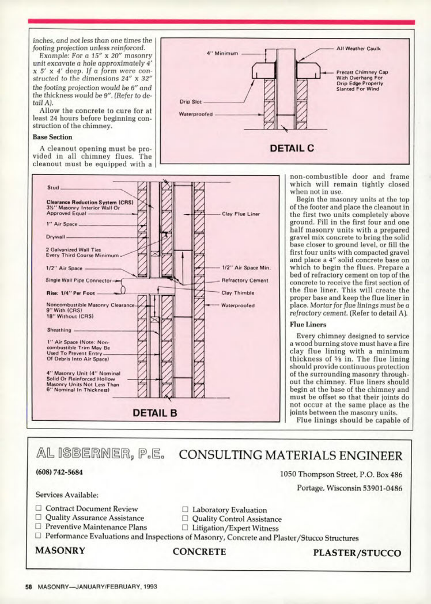 Masonry Magazine February 1993 Page. 58