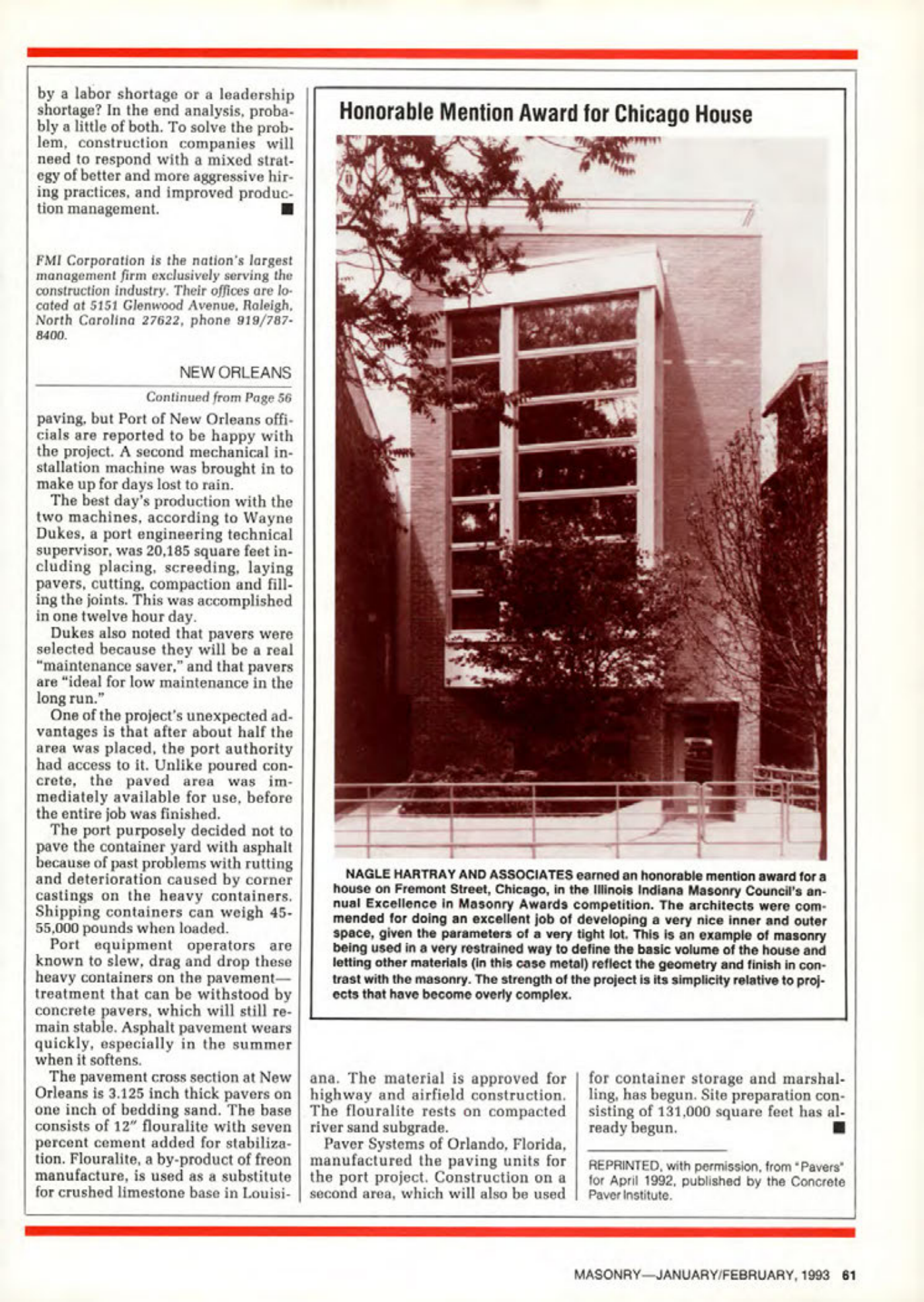 Masonry Magazine February 1993 Page. 61