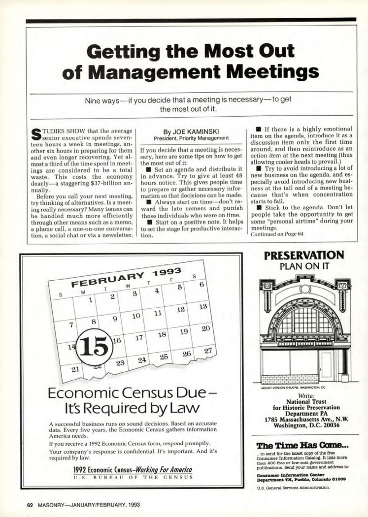 Masonry Magazine February 1993 Page. 62
