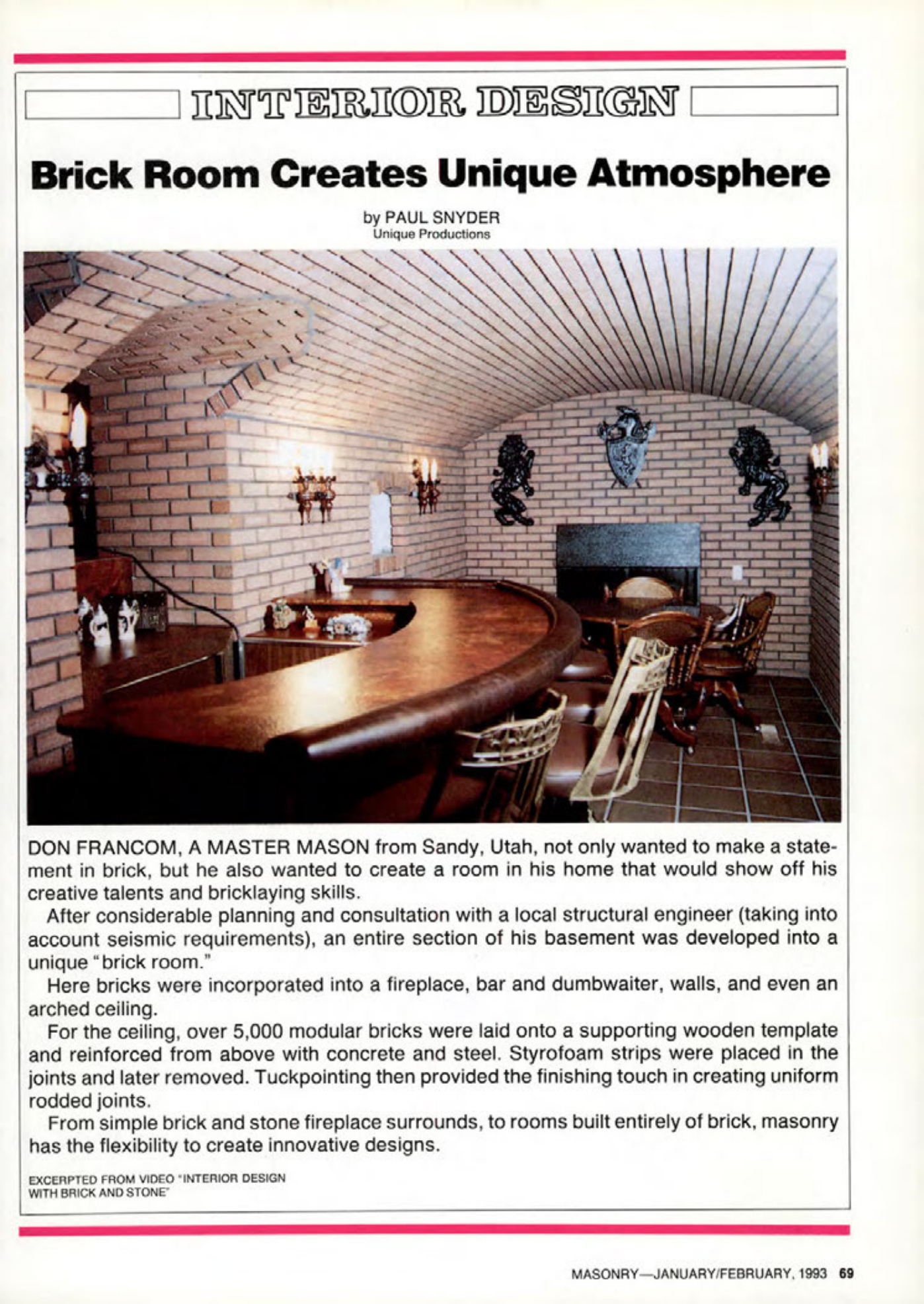 Masonry Magazine February 1993 Page. 69