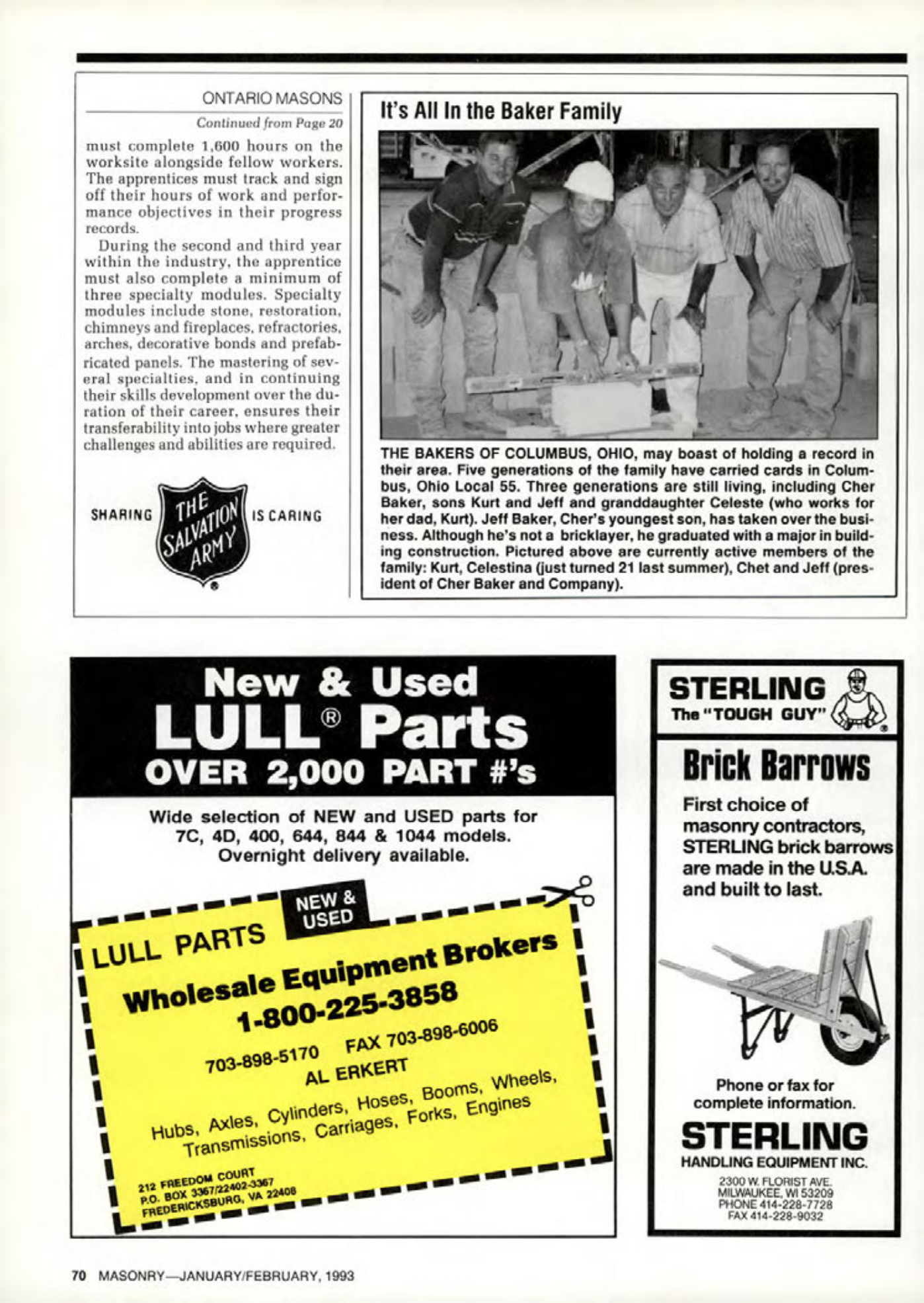 Masonry Magazine February 1993 Page. 70