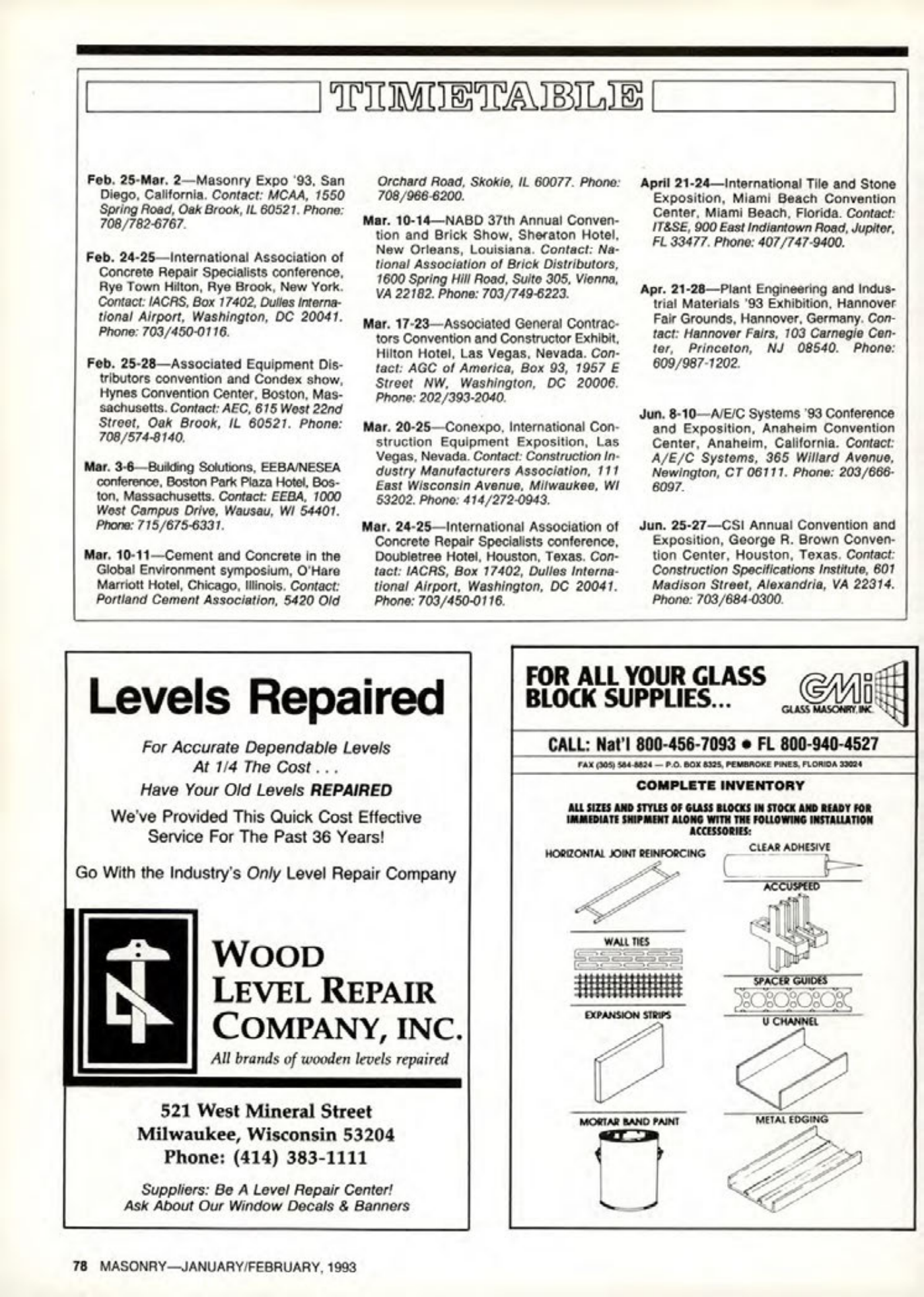Masonry Magazine February 1993 Page. 78
