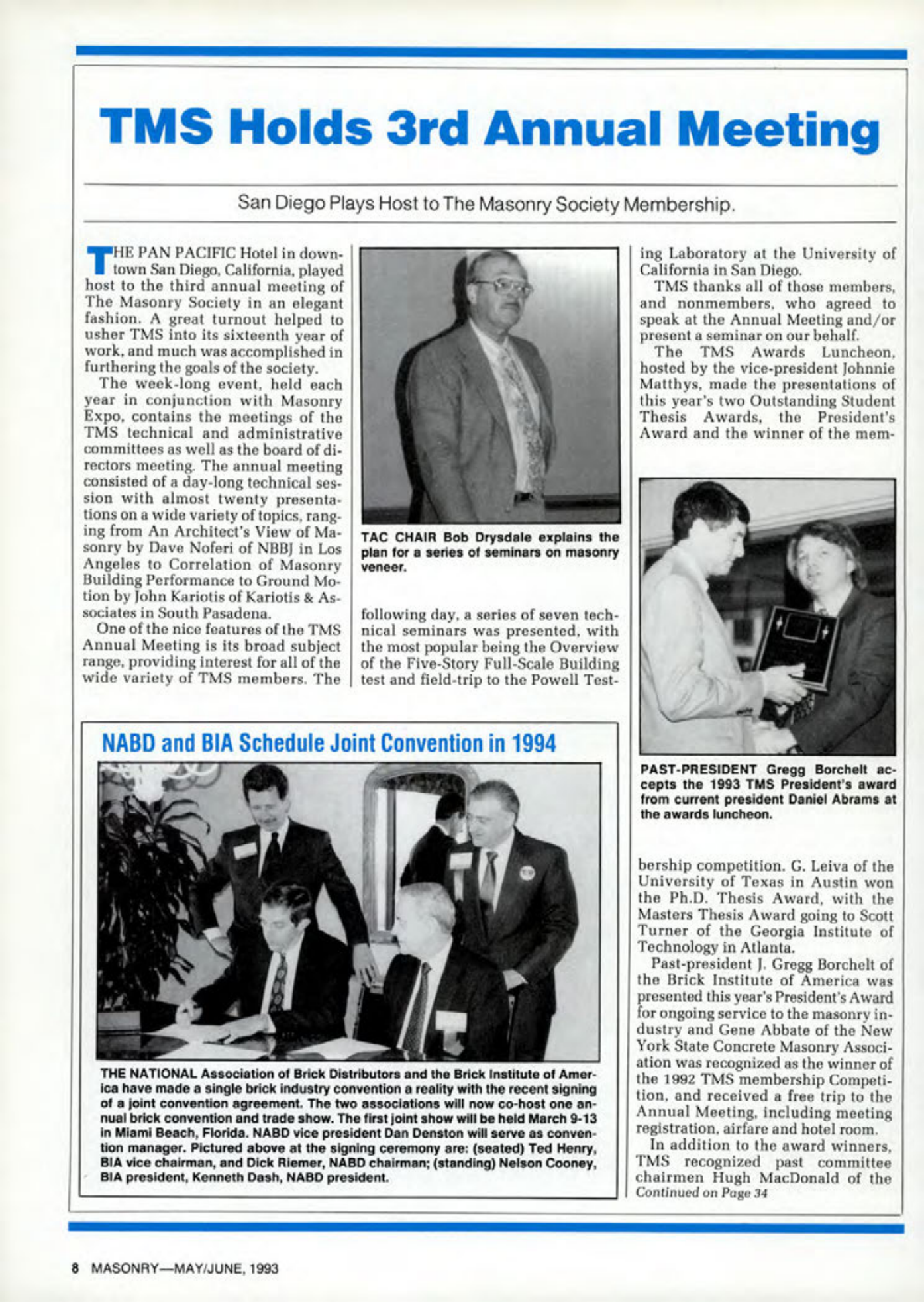 Masonry Magazine June 1993 Page. 8