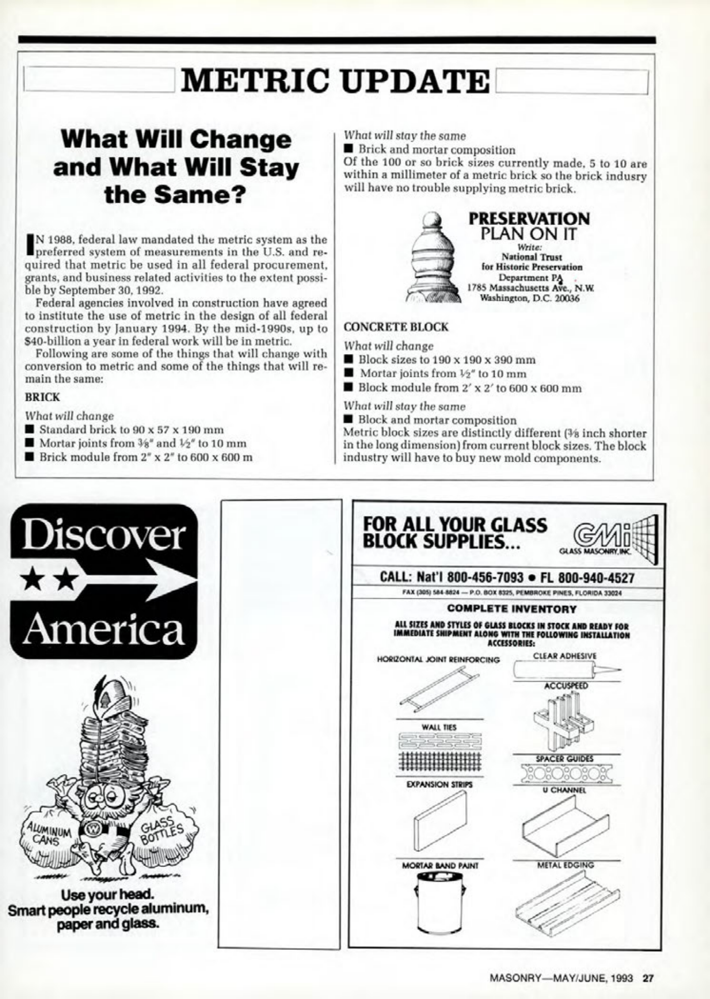 Masonry Magazine June 1993 Page. 27