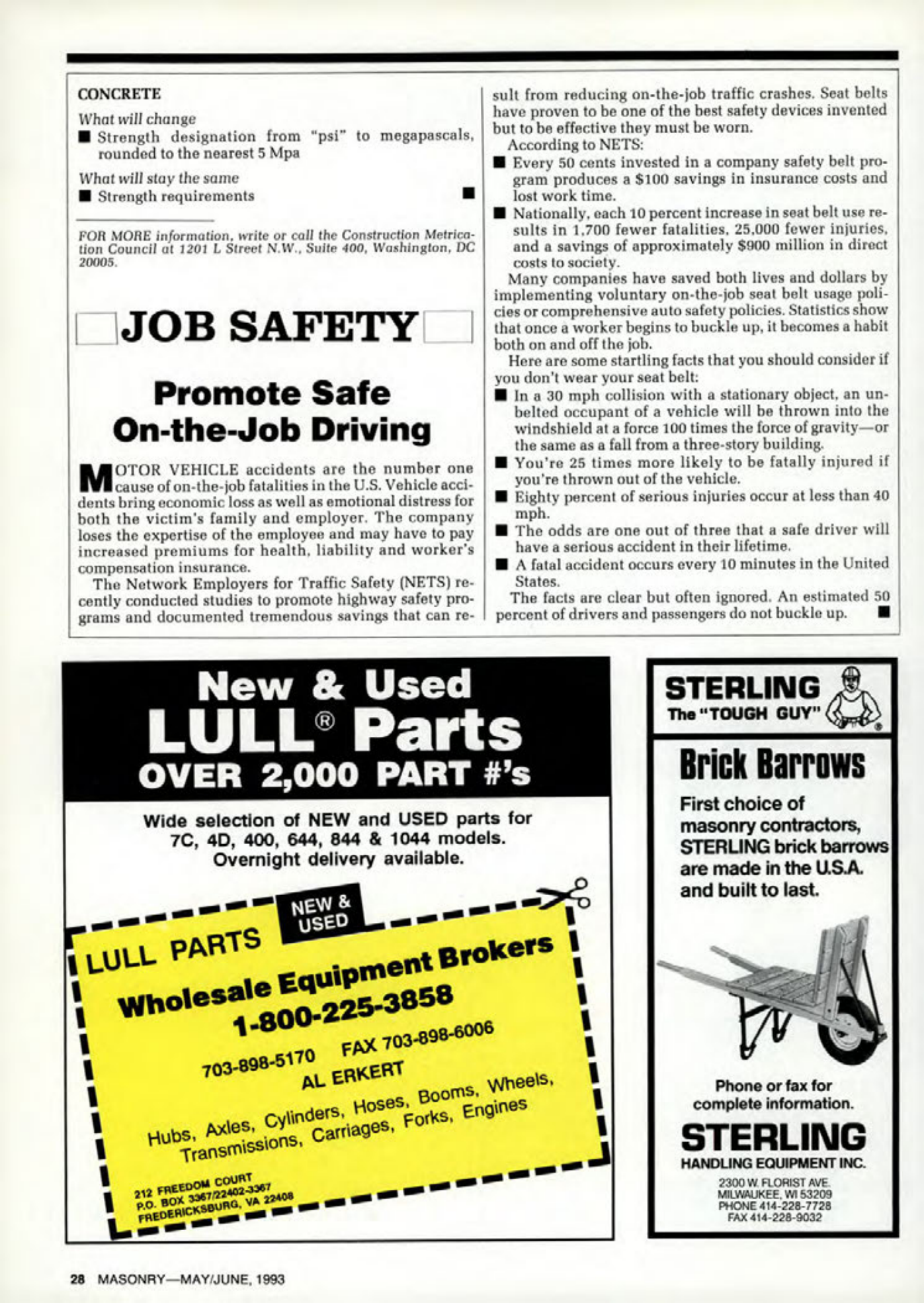 Masonry Magazine June 1993 Page. 28