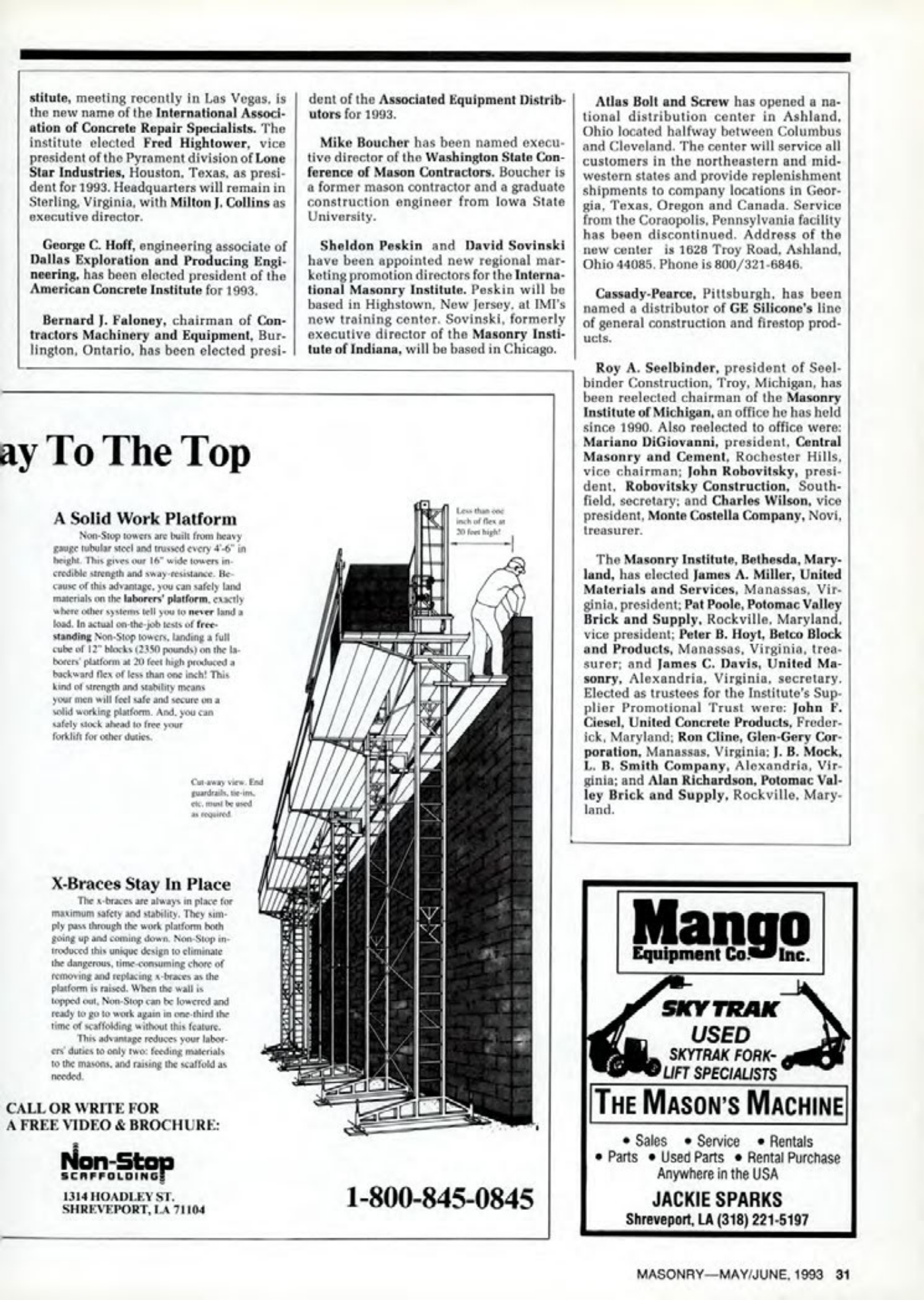 Masonry Magazine June 1993 Page. 31