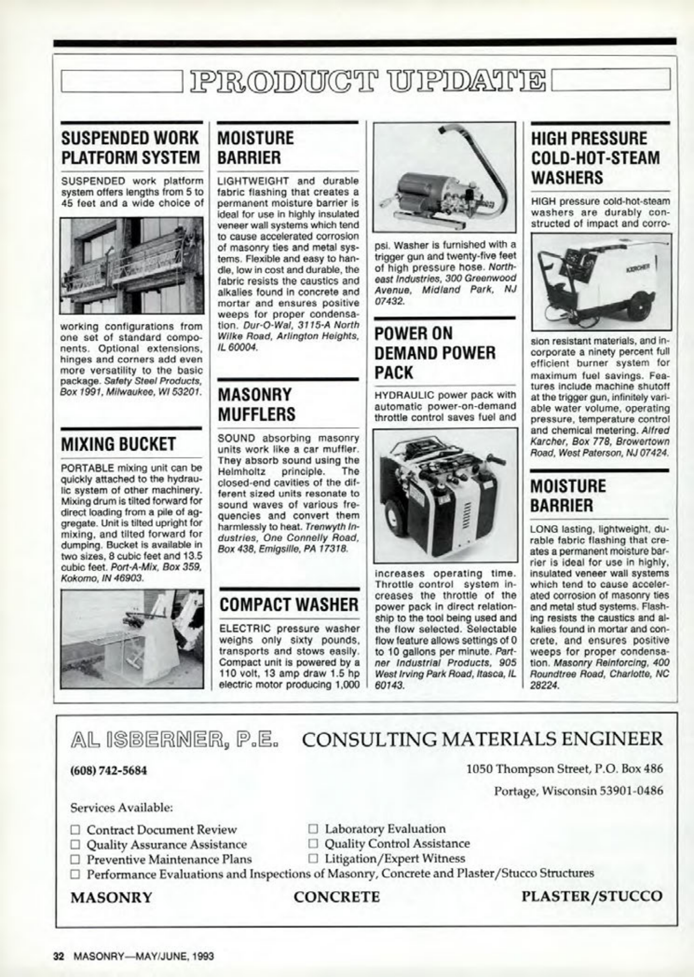 Masonry Magazine June 1993 Page. 32