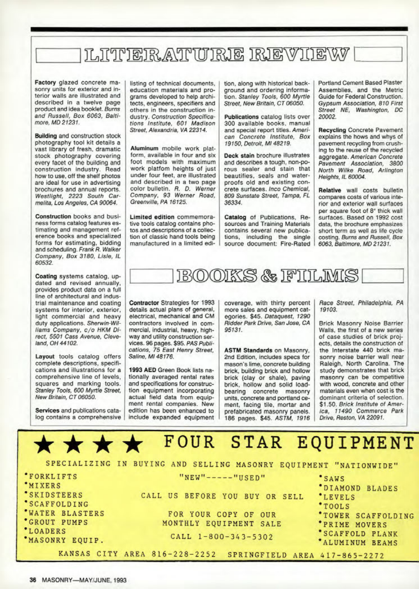 Masonry Magazine June 1993 Page. 36