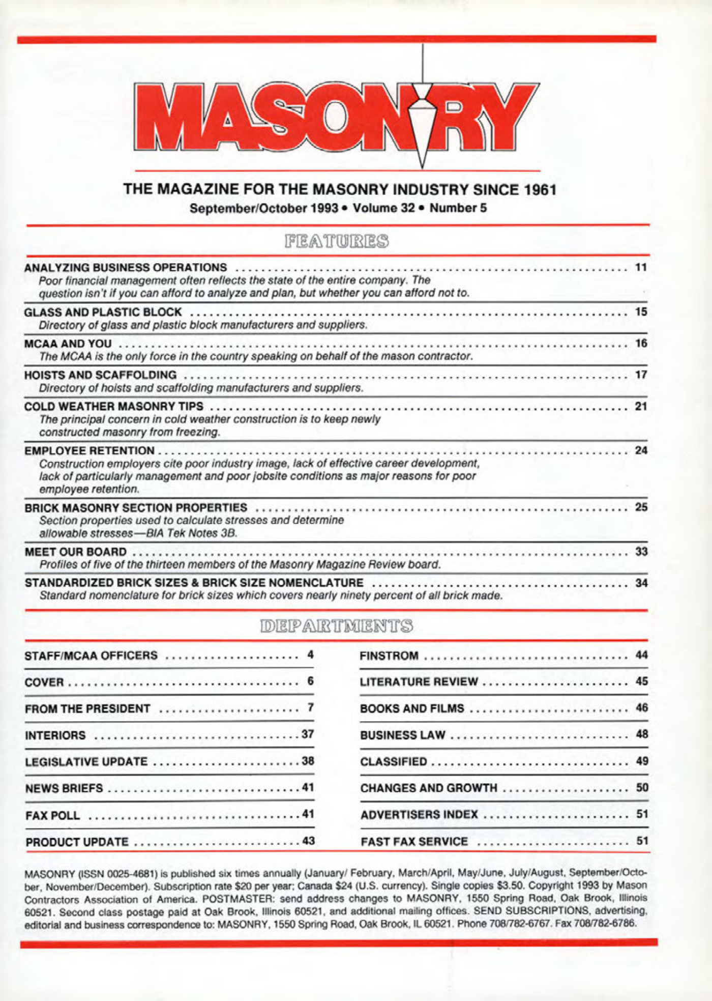 Masonry Magazine October 1993 Page. 3