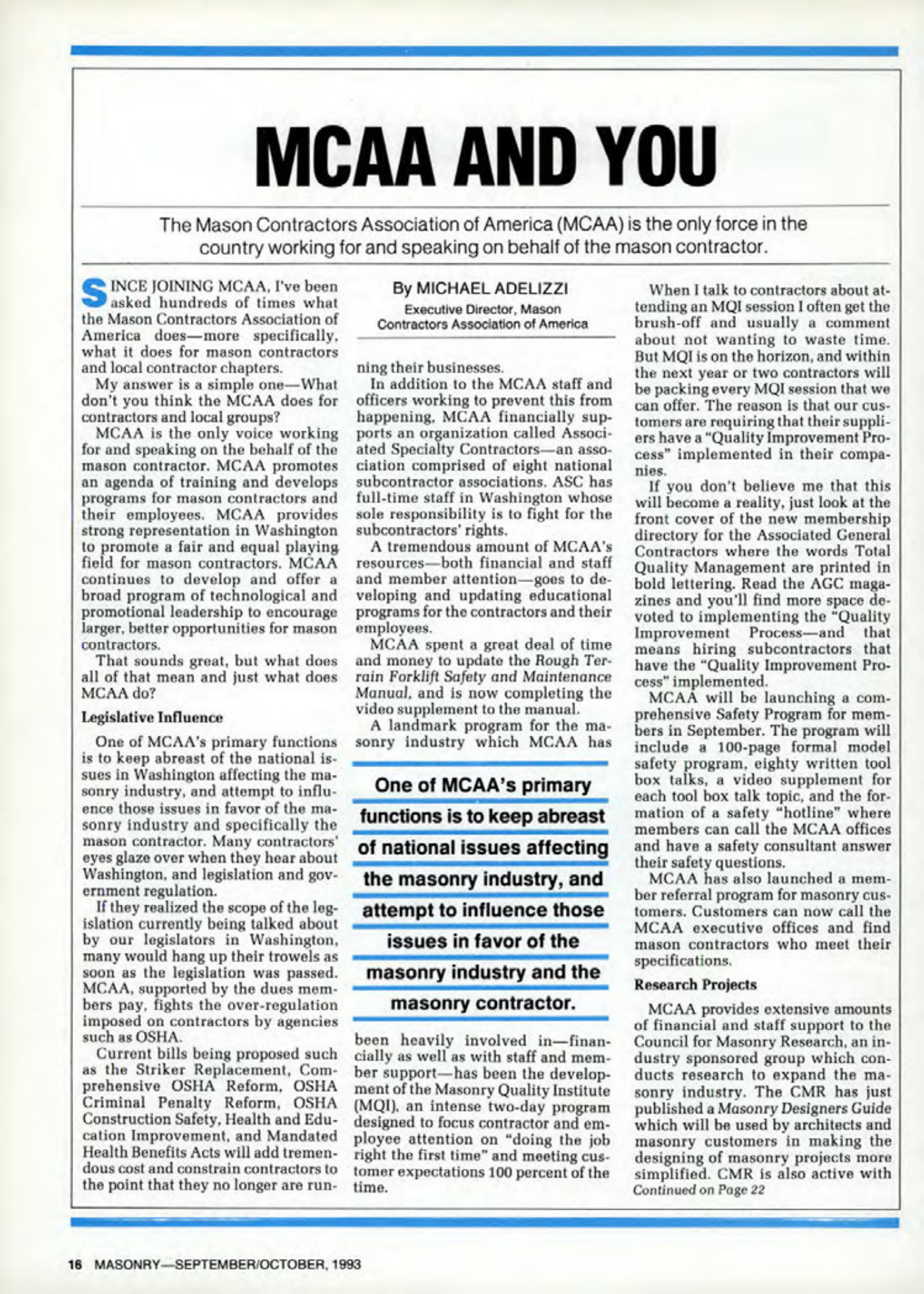 Masonry Magazine October 1993 Page. 16