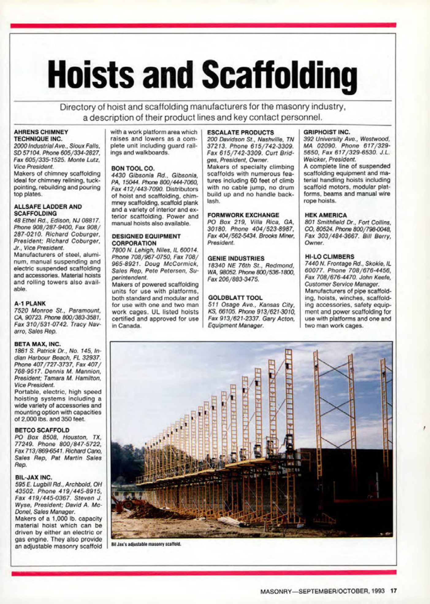 Masonry Magazine October 1993 Page. 17