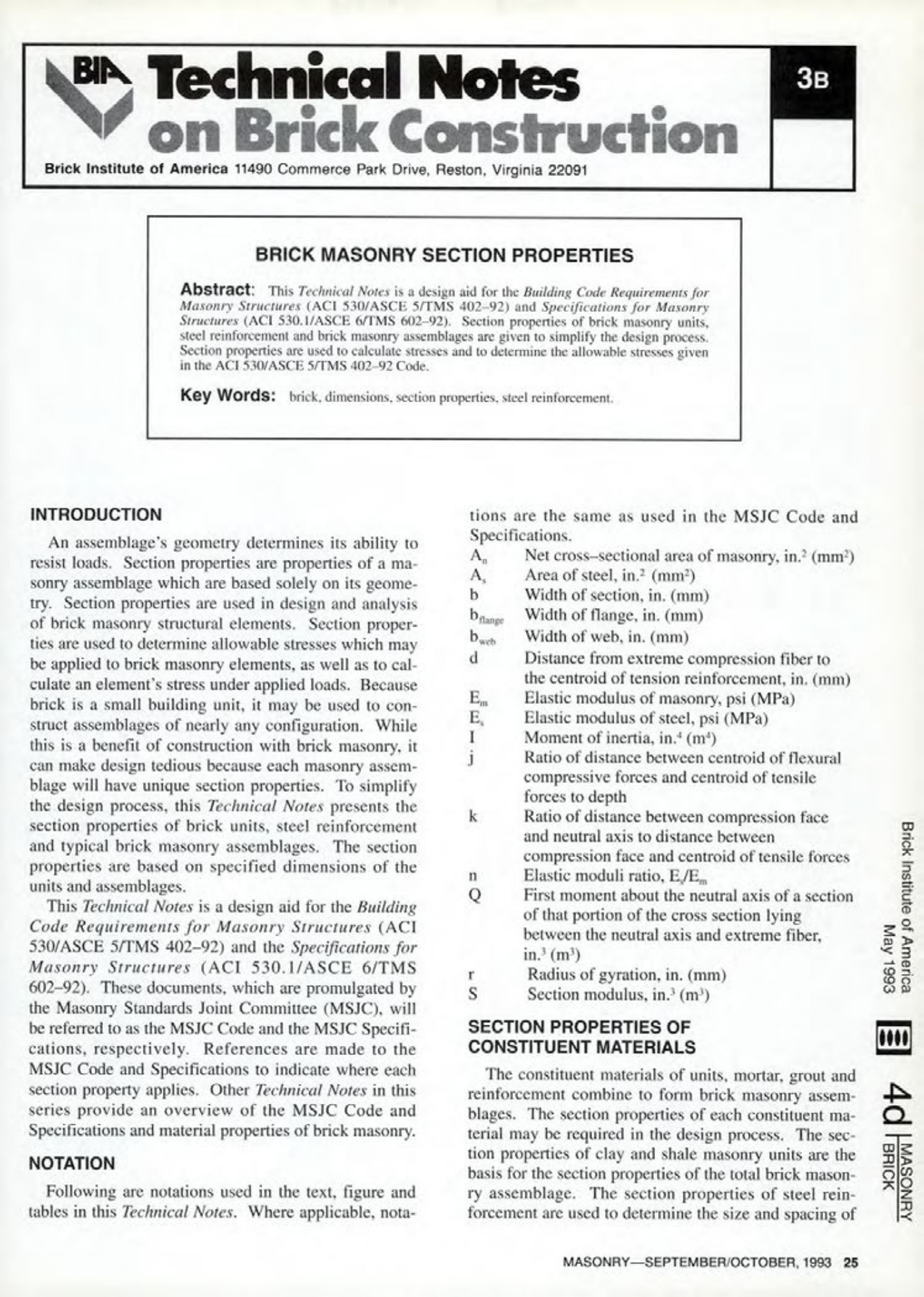 Masonry Magazine October 1993 Page. 25