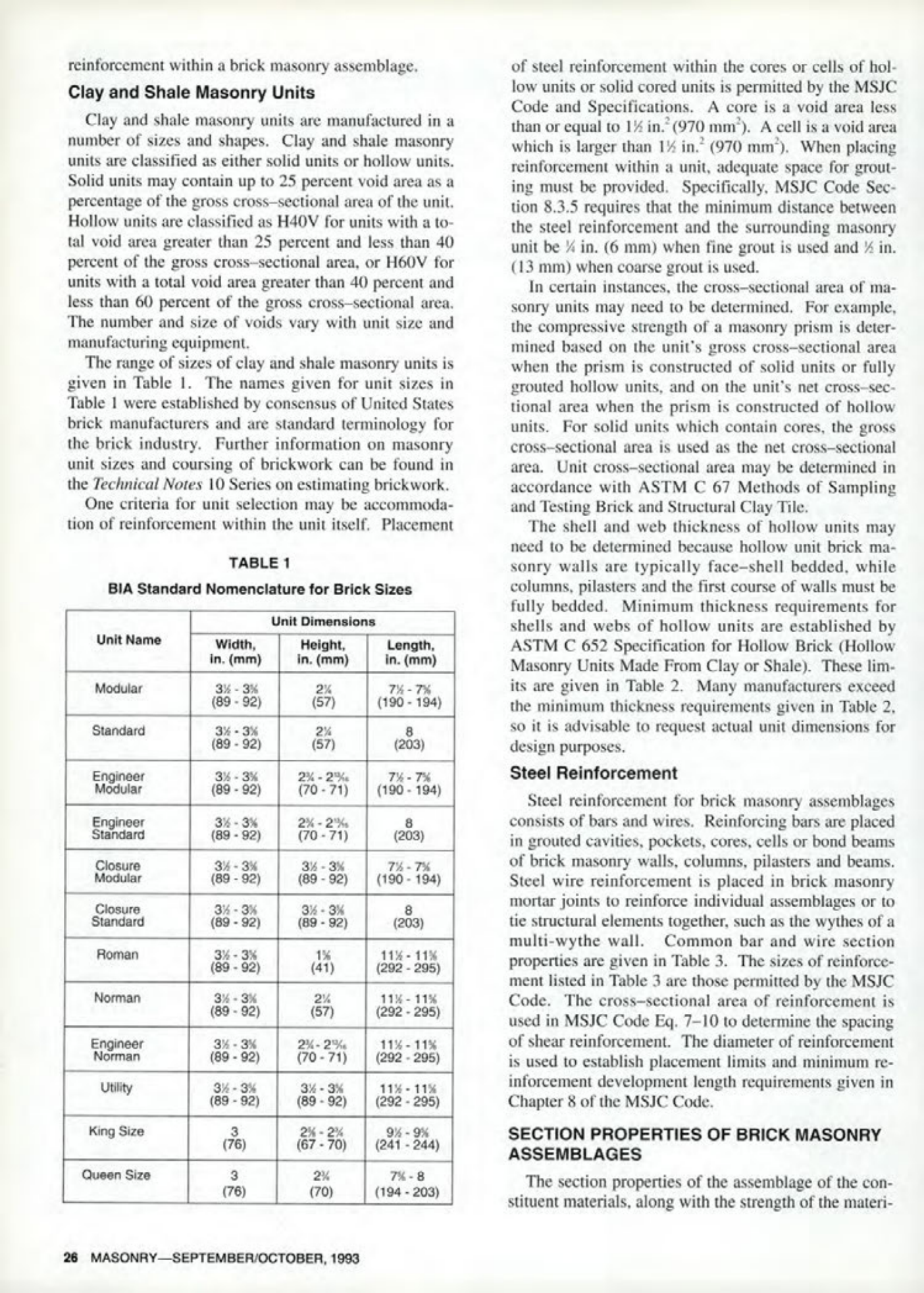 Masonry Magazine October 1993 Page. 26