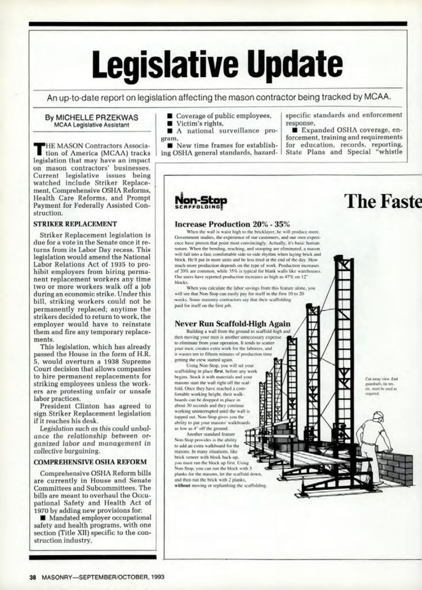 Masonry Magazine October 1993 Page. 38