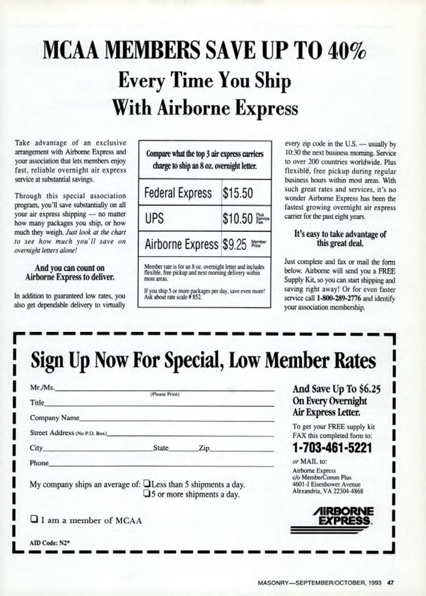 Masonry Magazine October 1993 Page. 47