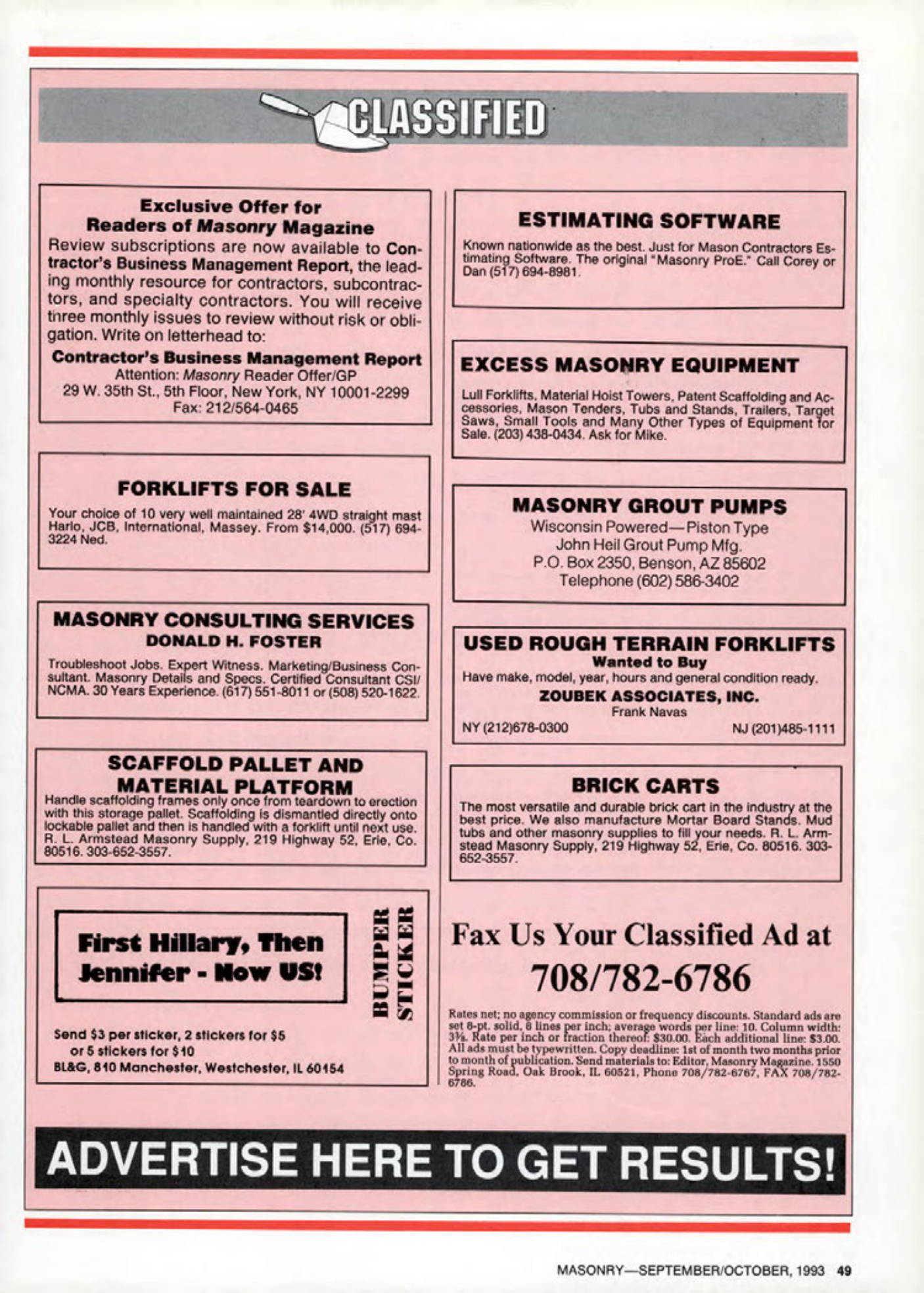 Masonry Magazine October 1993 Page. 49
