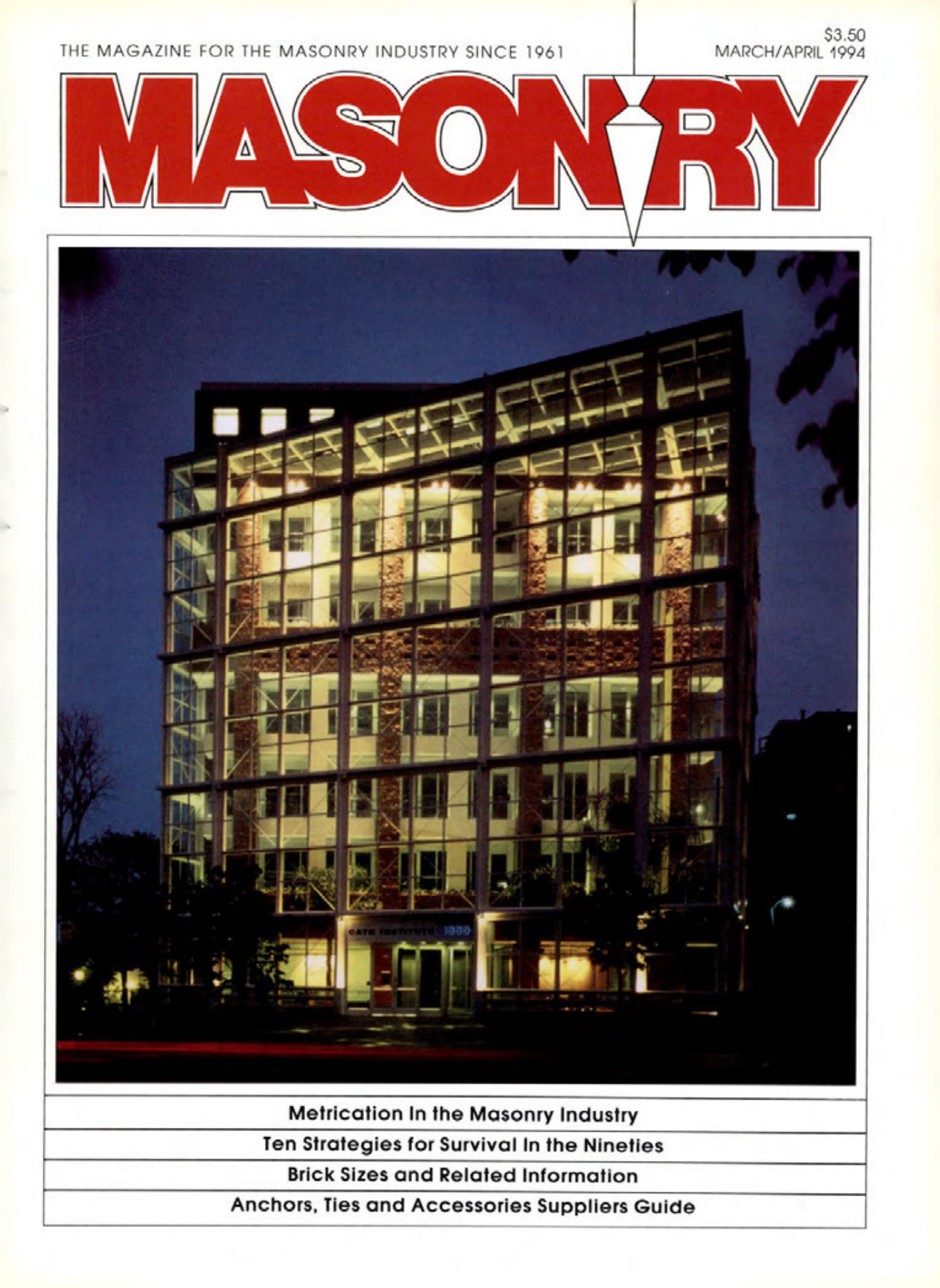 Masonry Magazine April 1994 Page. 1