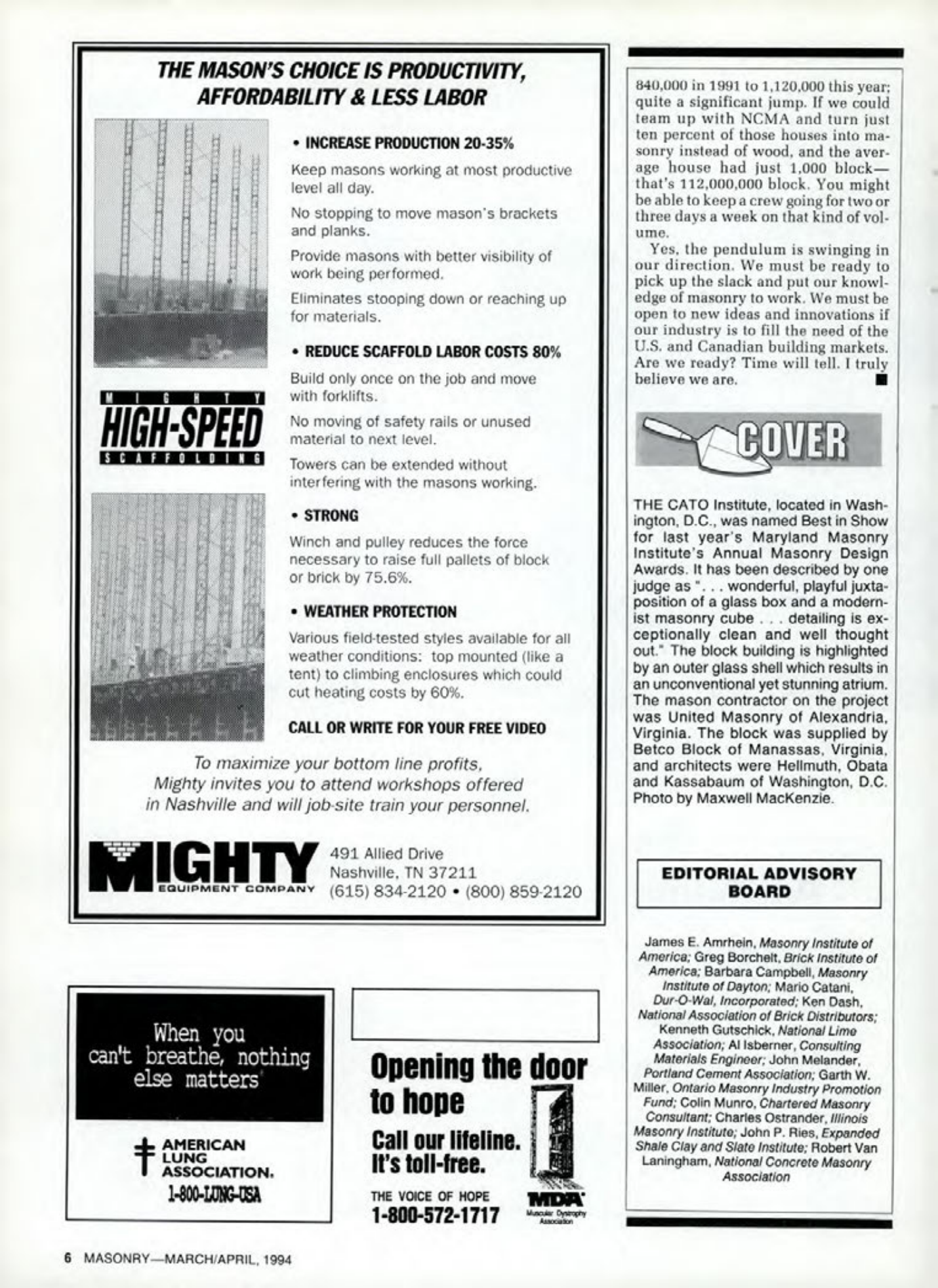 Masonry Magazine April 1994 Page. 6
