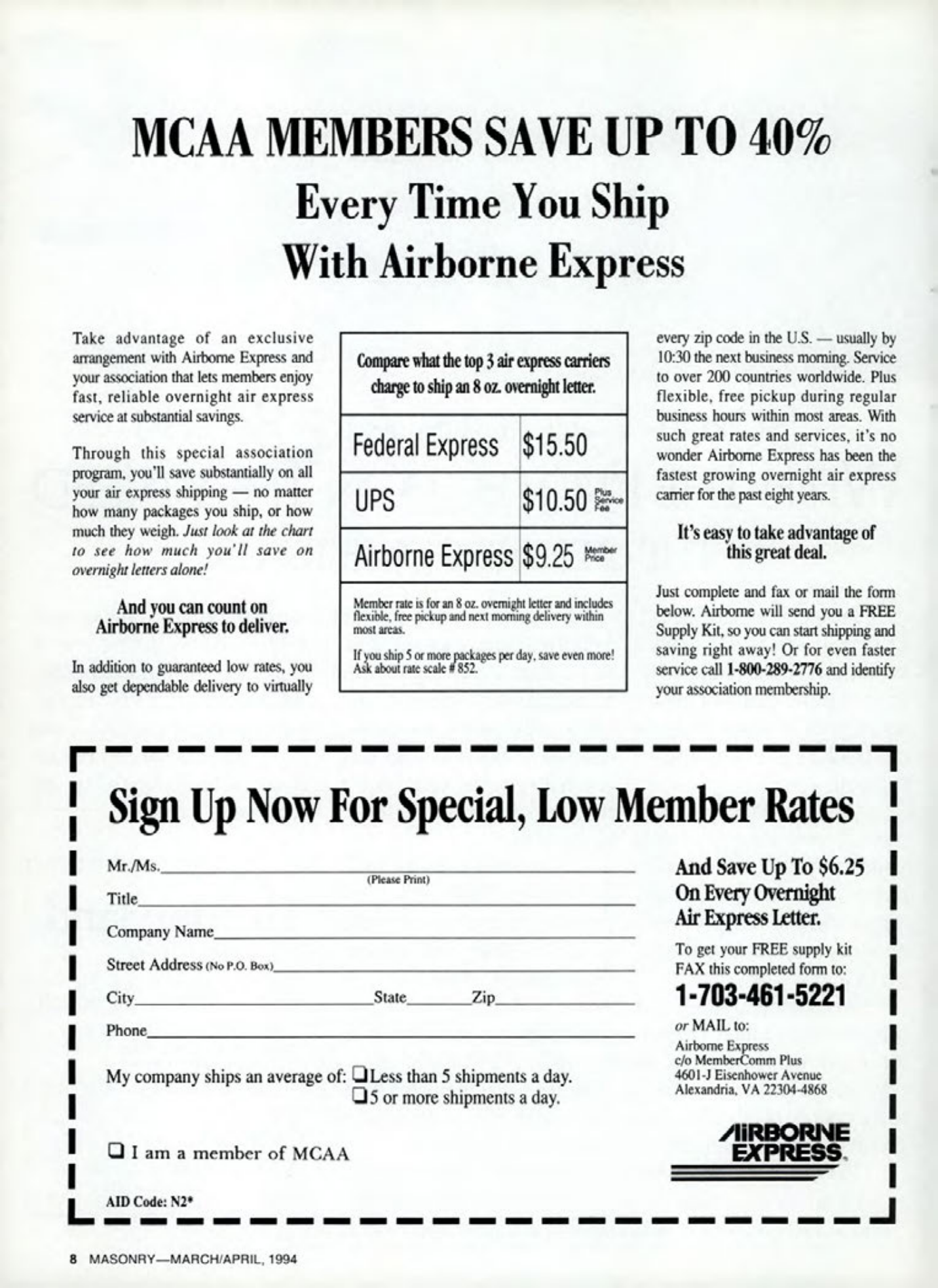 Masonry Magazine April 1994 Page. 8