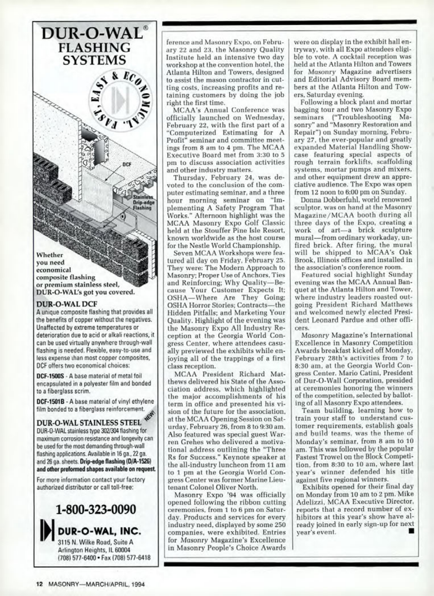 Masonry Magazine April 1994 Page. 12