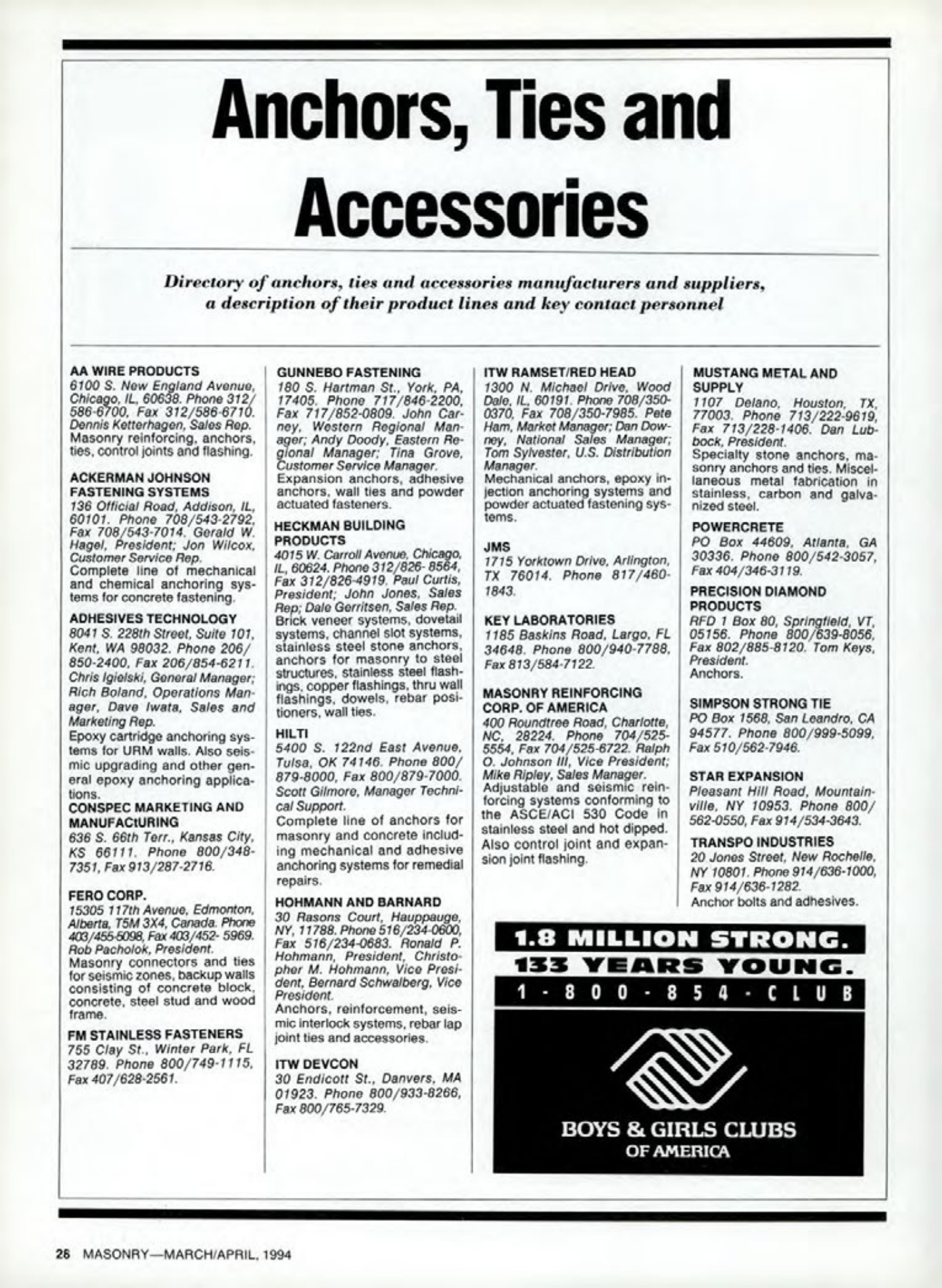 Masonry Magazine April 1994 Page. 28