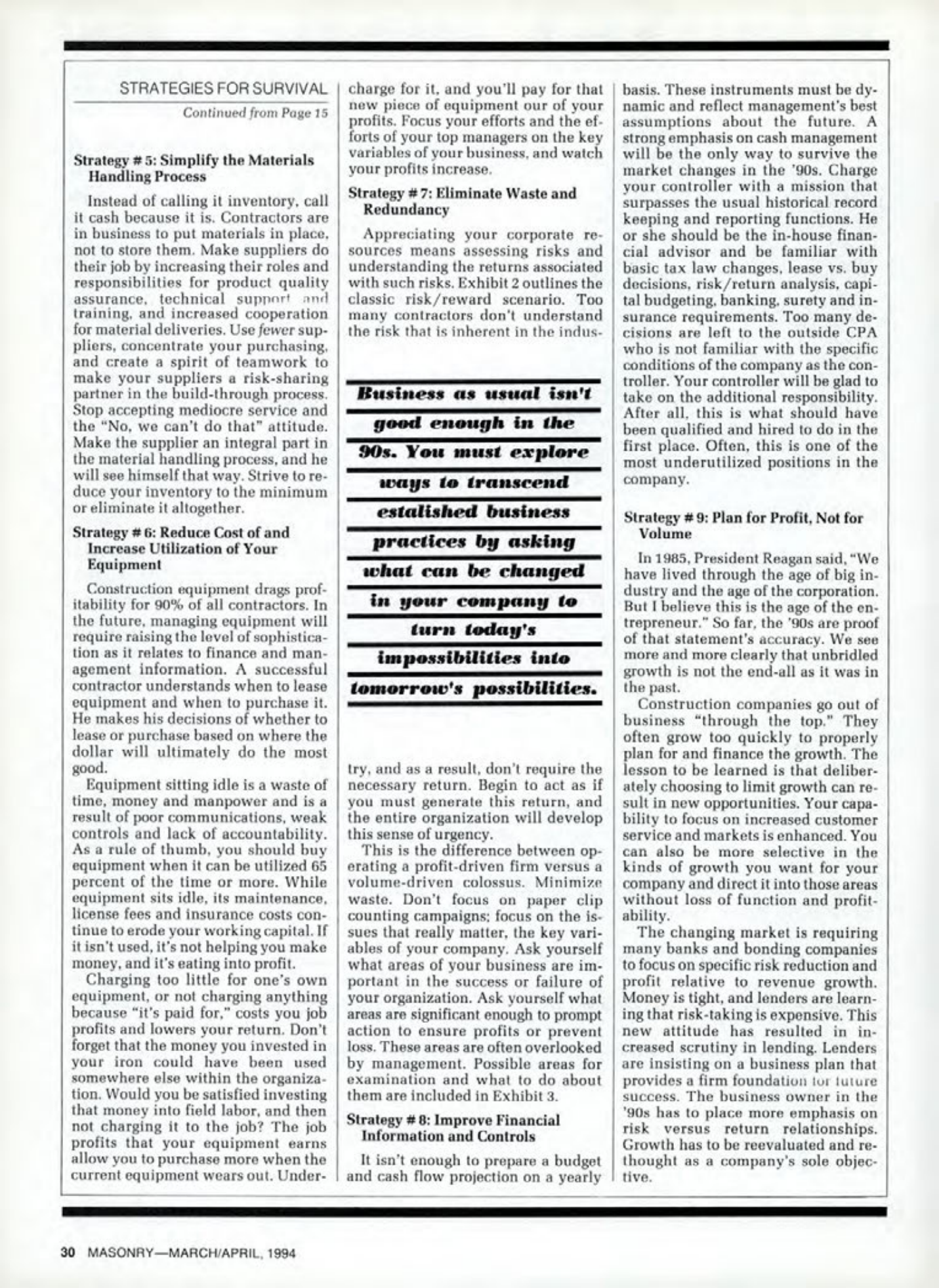 Masonry Magazine April 1994 Page. 30