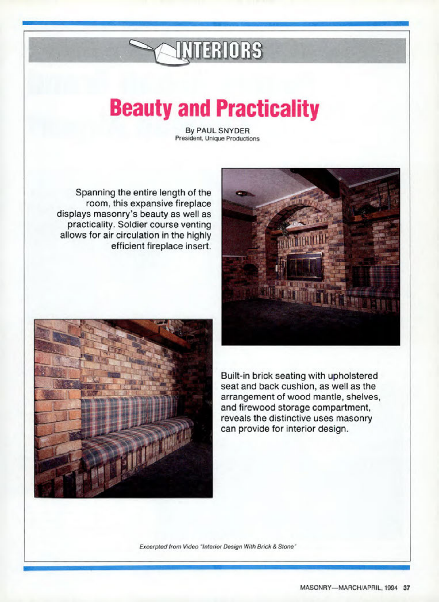 Masonry Magazine April 1994 Page. 37
