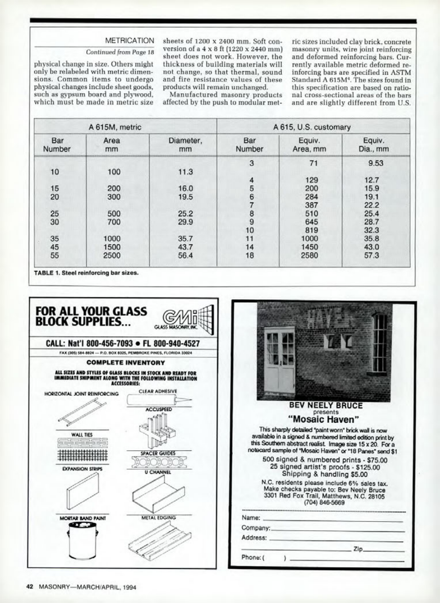 Masonry Magazine April 1994 Page. 42