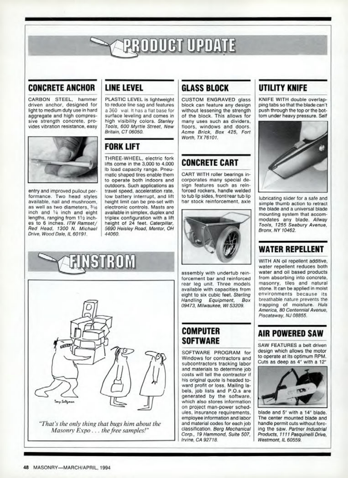 Masonry Magazine April 1994 Page. 48