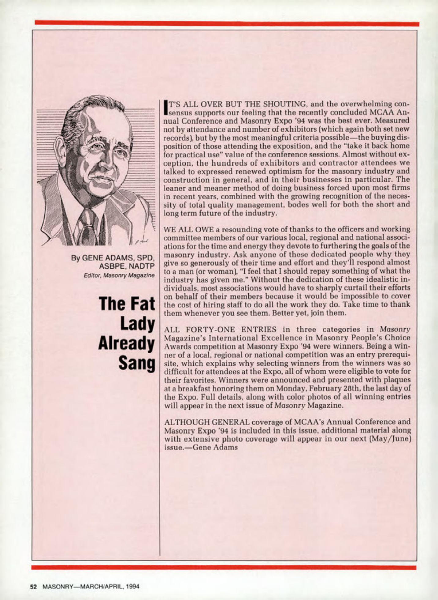 Masonry Magazine April 1994 Page. 52