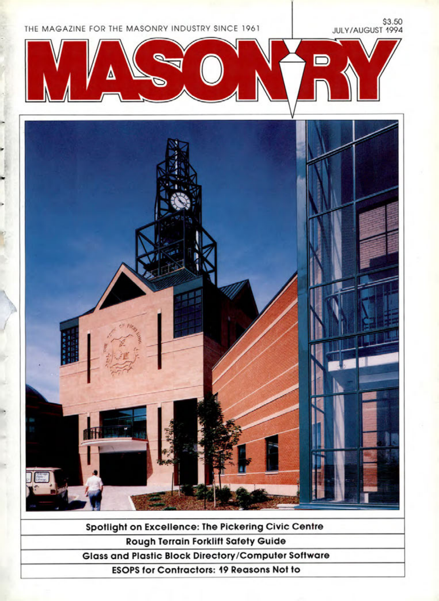 Masonry Magazine August 1994 Page. 1