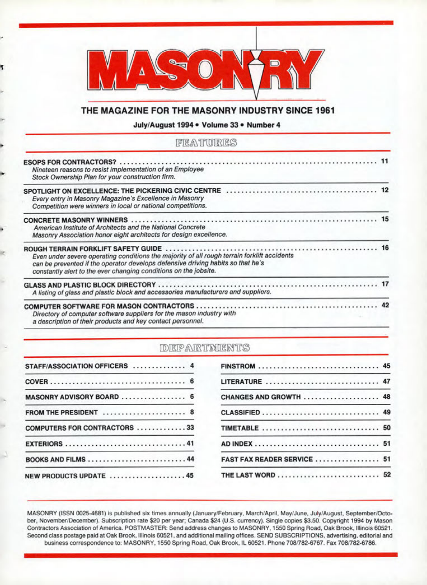 Masonry Magazine August 1994 Page. 3