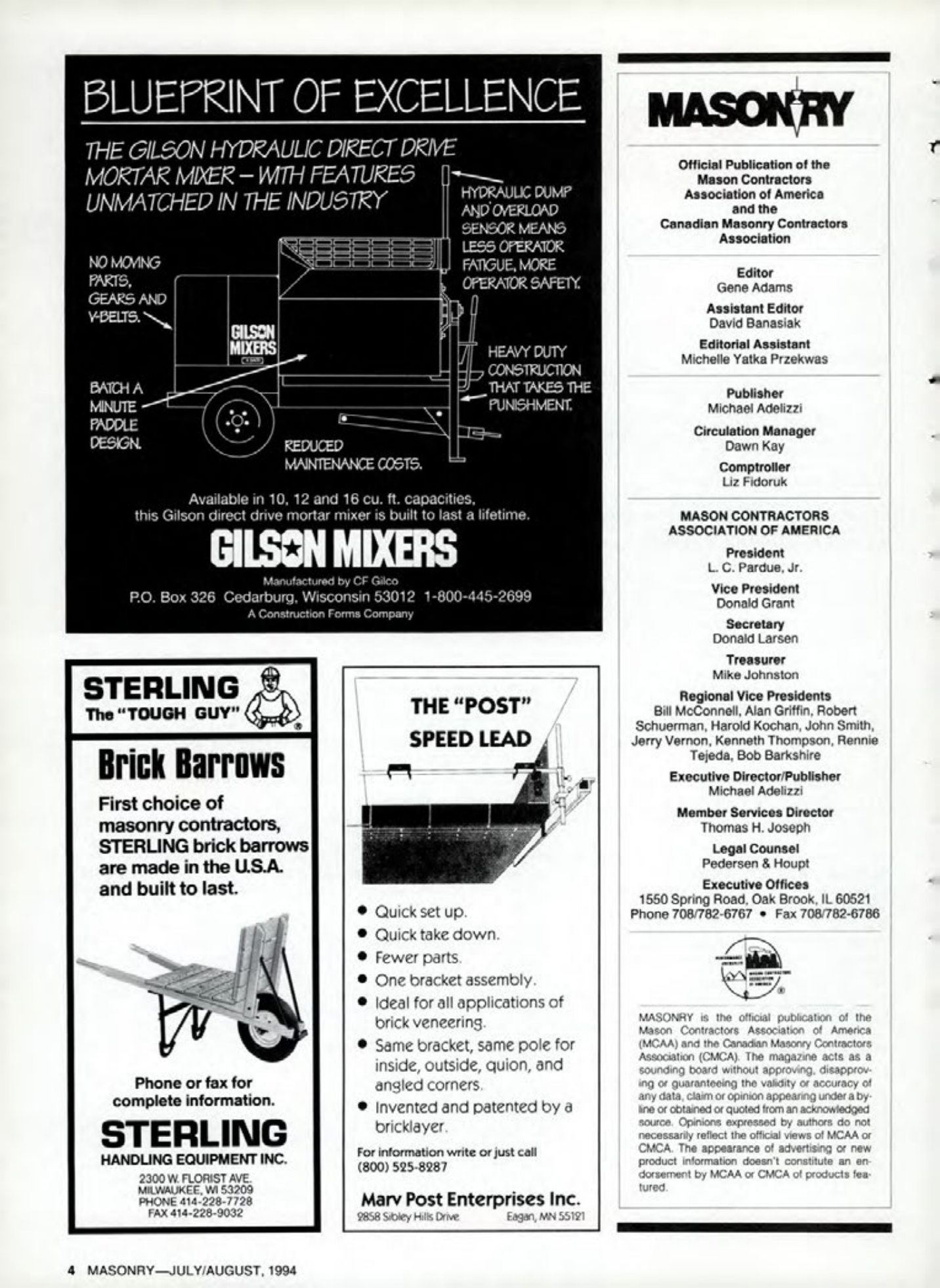 Masonry Magazine August 1994 Page. 4
