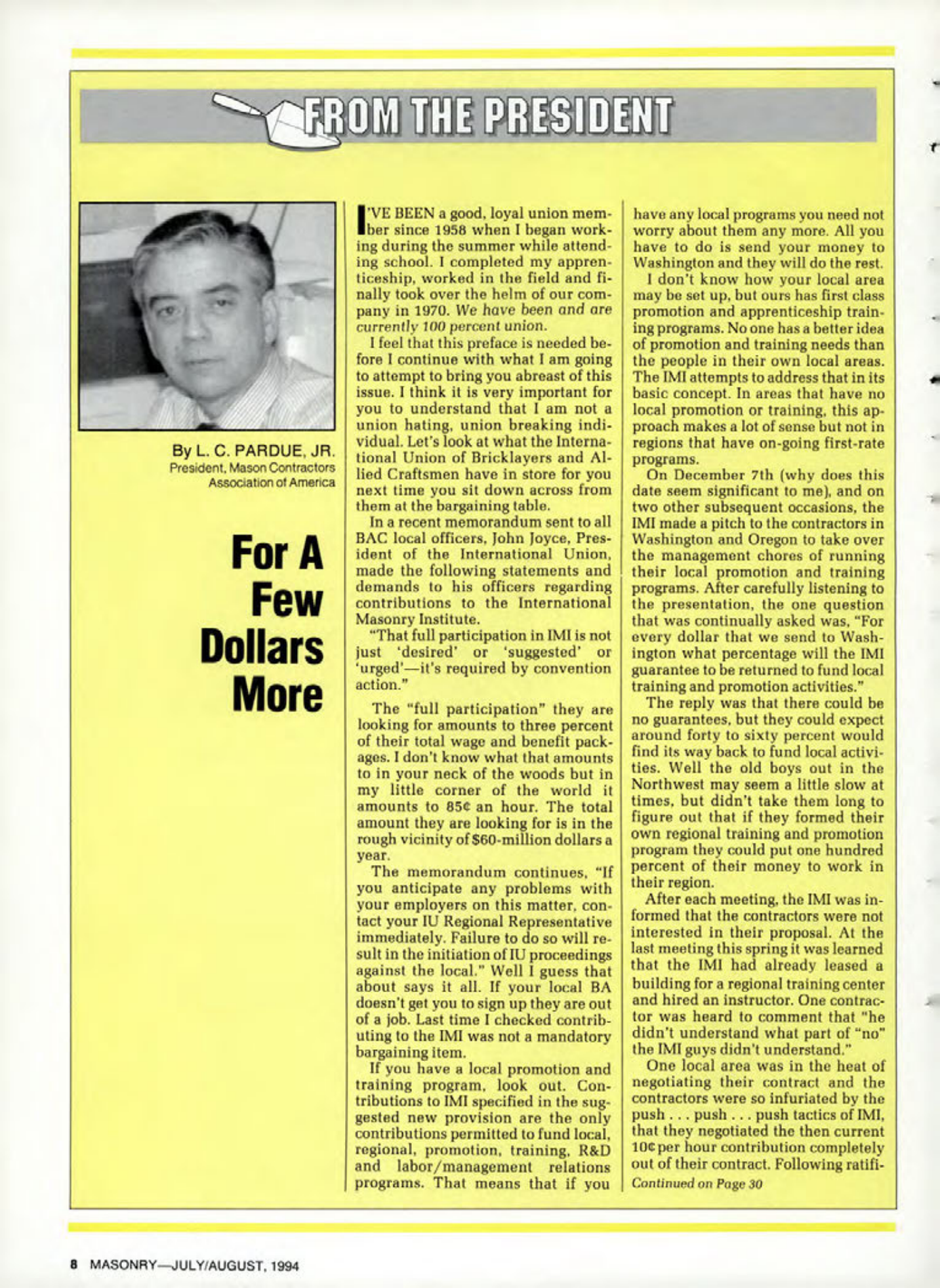 Masonry Magazine August 1994 Page. 8