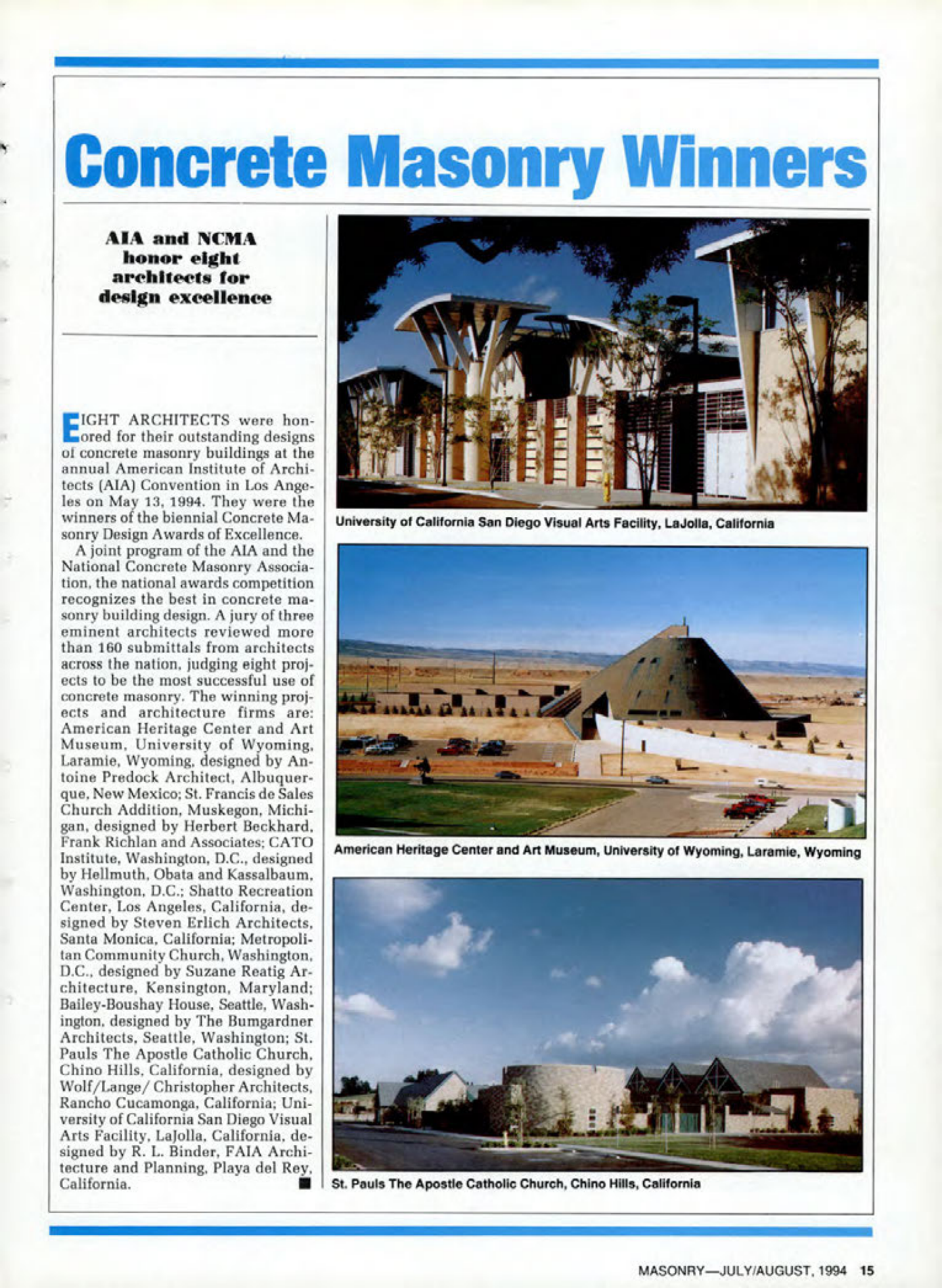 Masonry Magazine August 1994 Page. 15