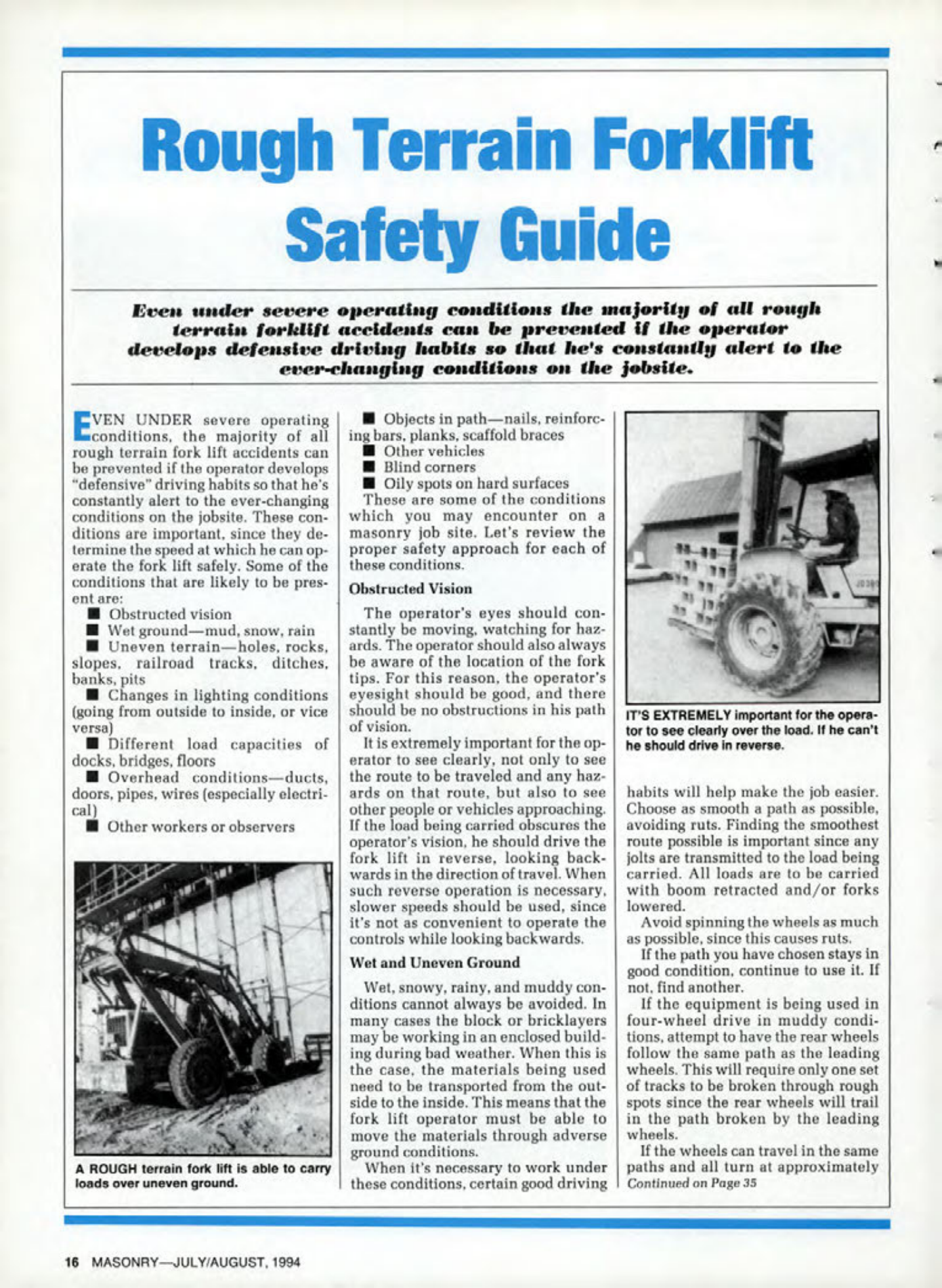 Masonry Magazine August 1994 Page. 16