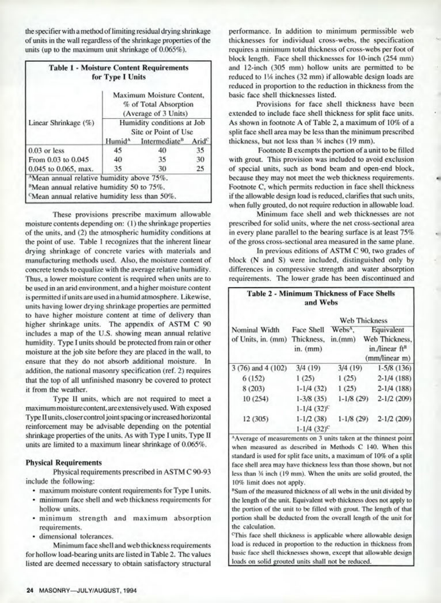 Masonry Magazine August 1994 Page. 24