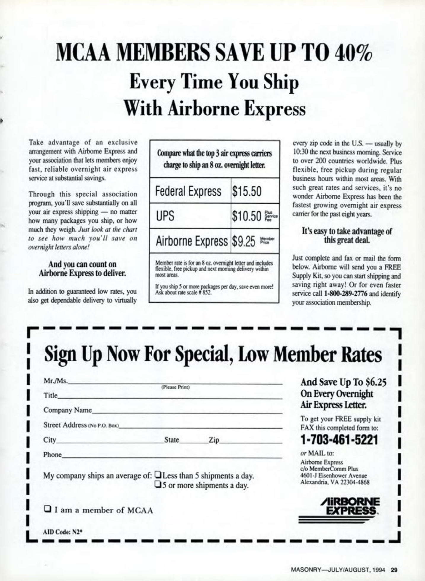 Masonry Magazine August 1994 Page. 29