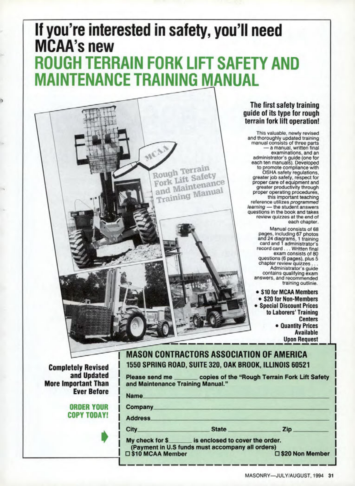 Masonry Magazine August 1994 Page. 31