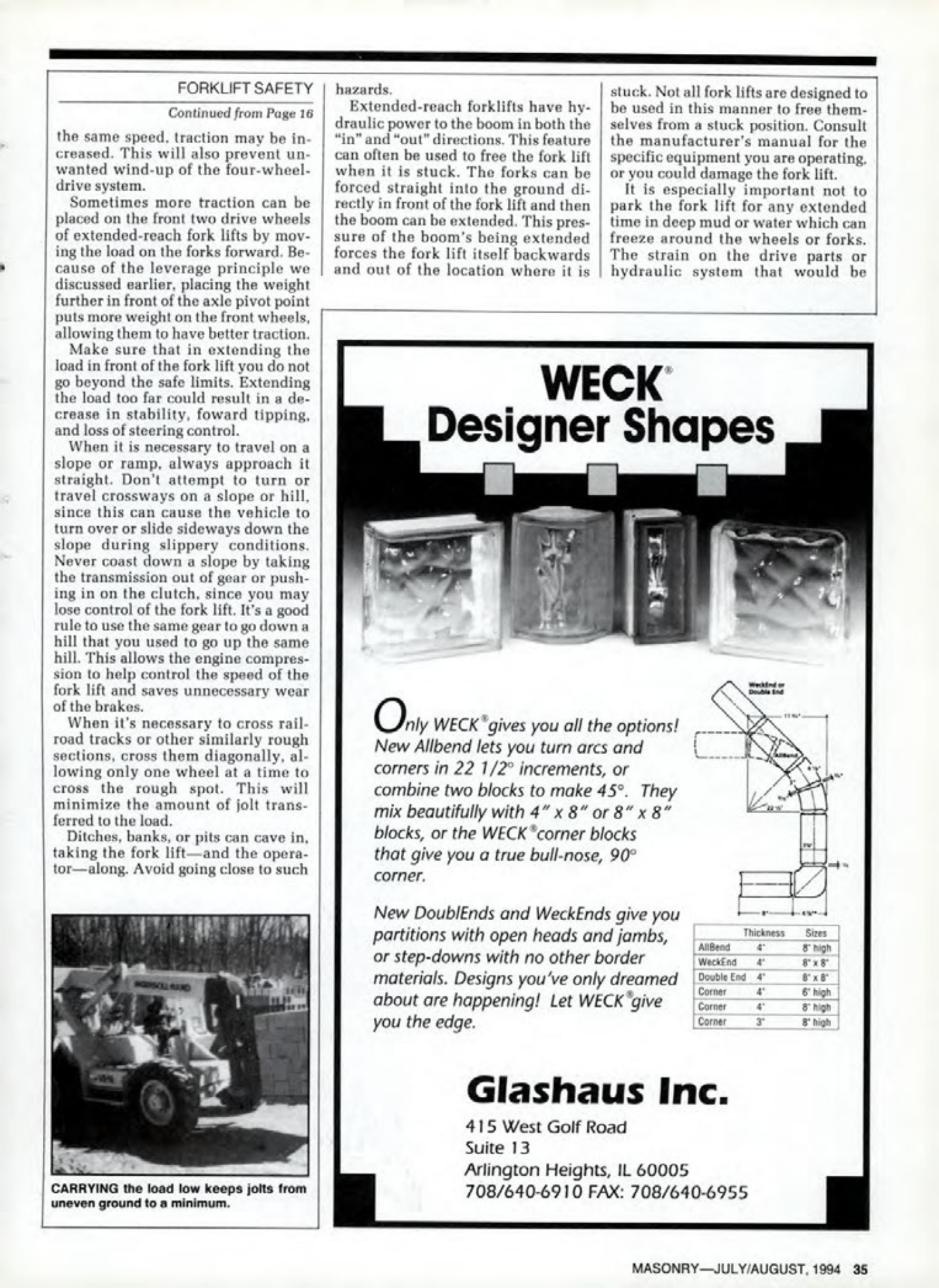 Masonry Magazine August 1994 Page. 35