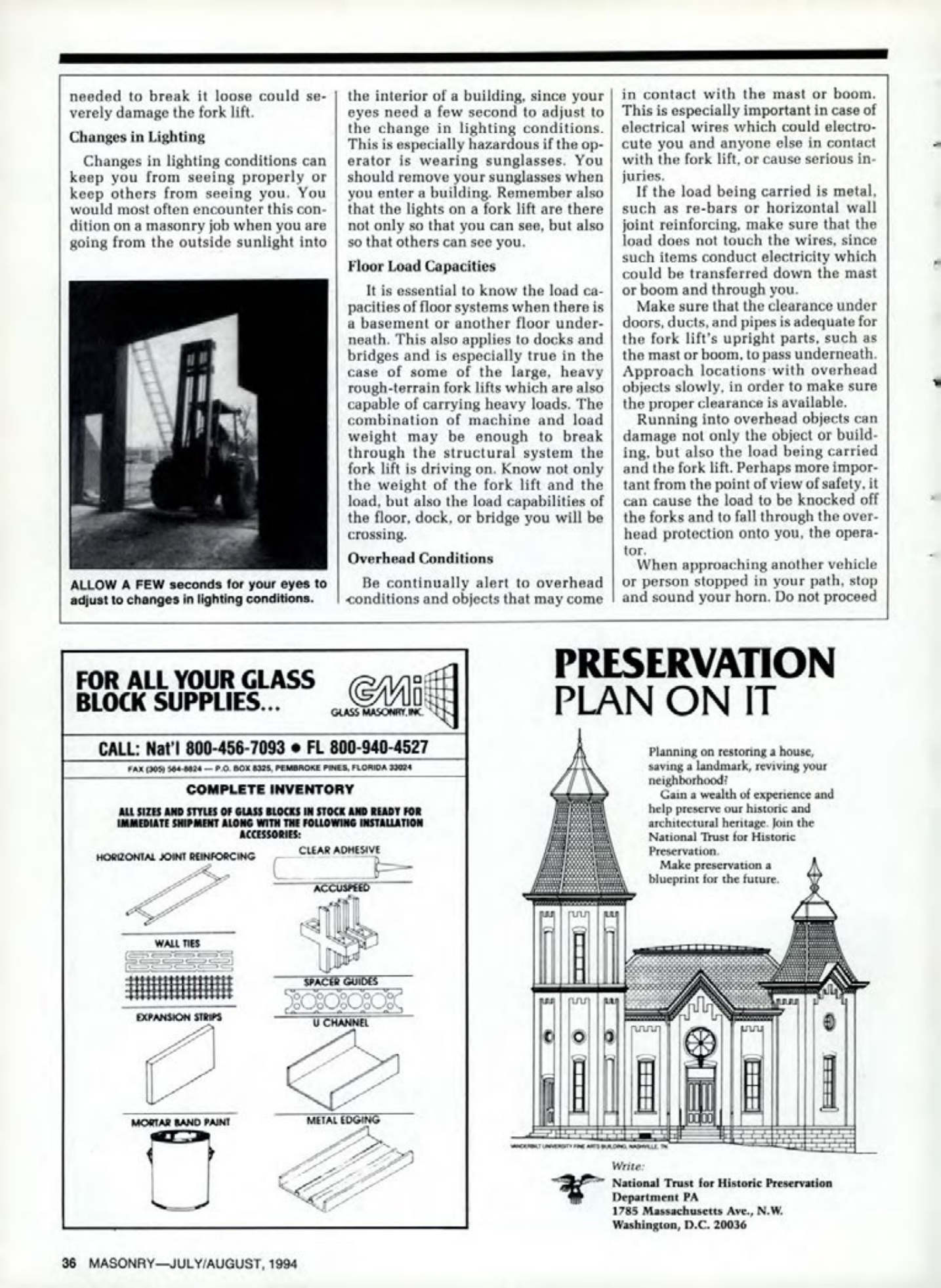 Masonry Magazine August 1994 Page. 36