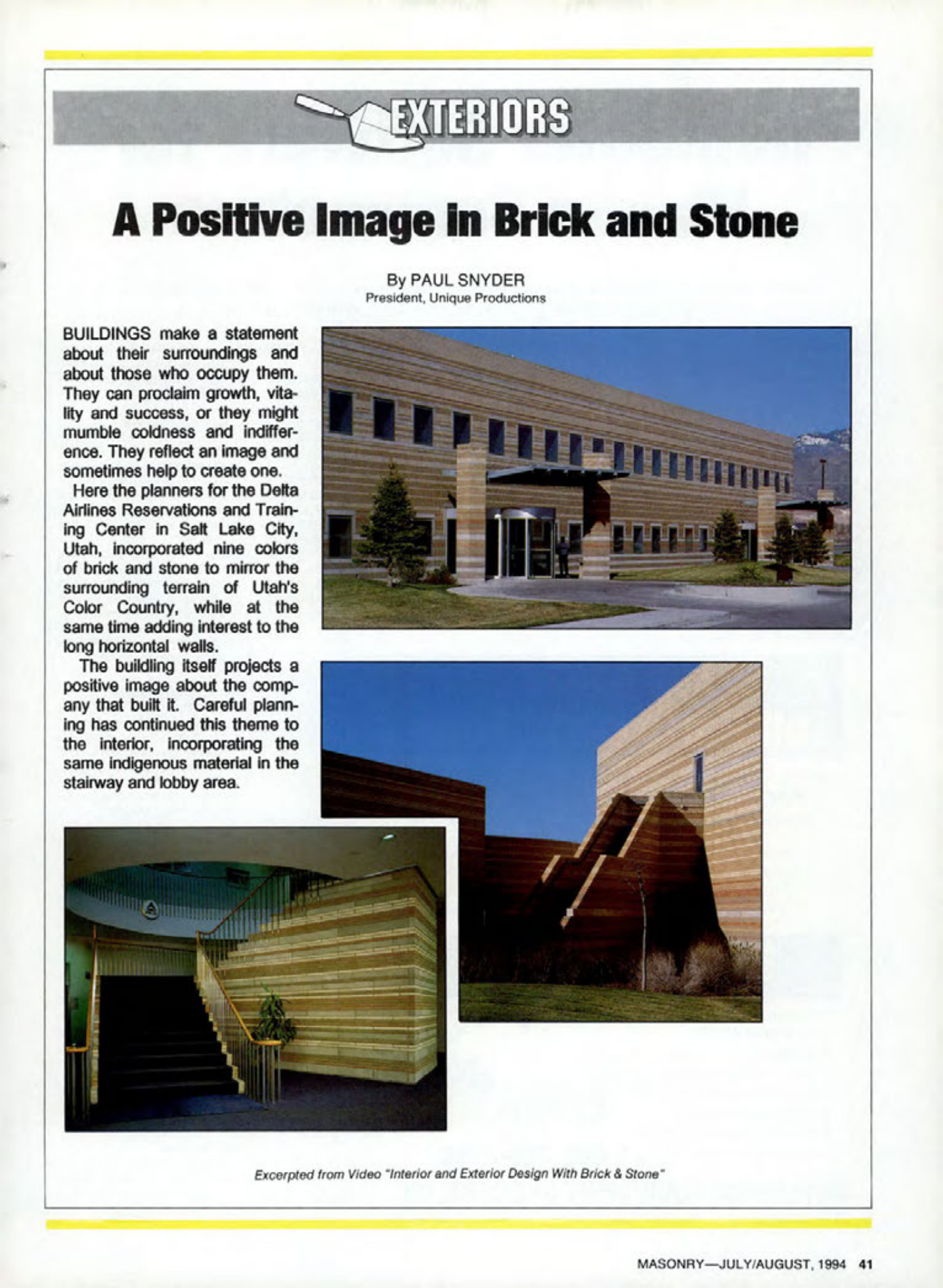 Masonry Magazine August 1994 Page. 41