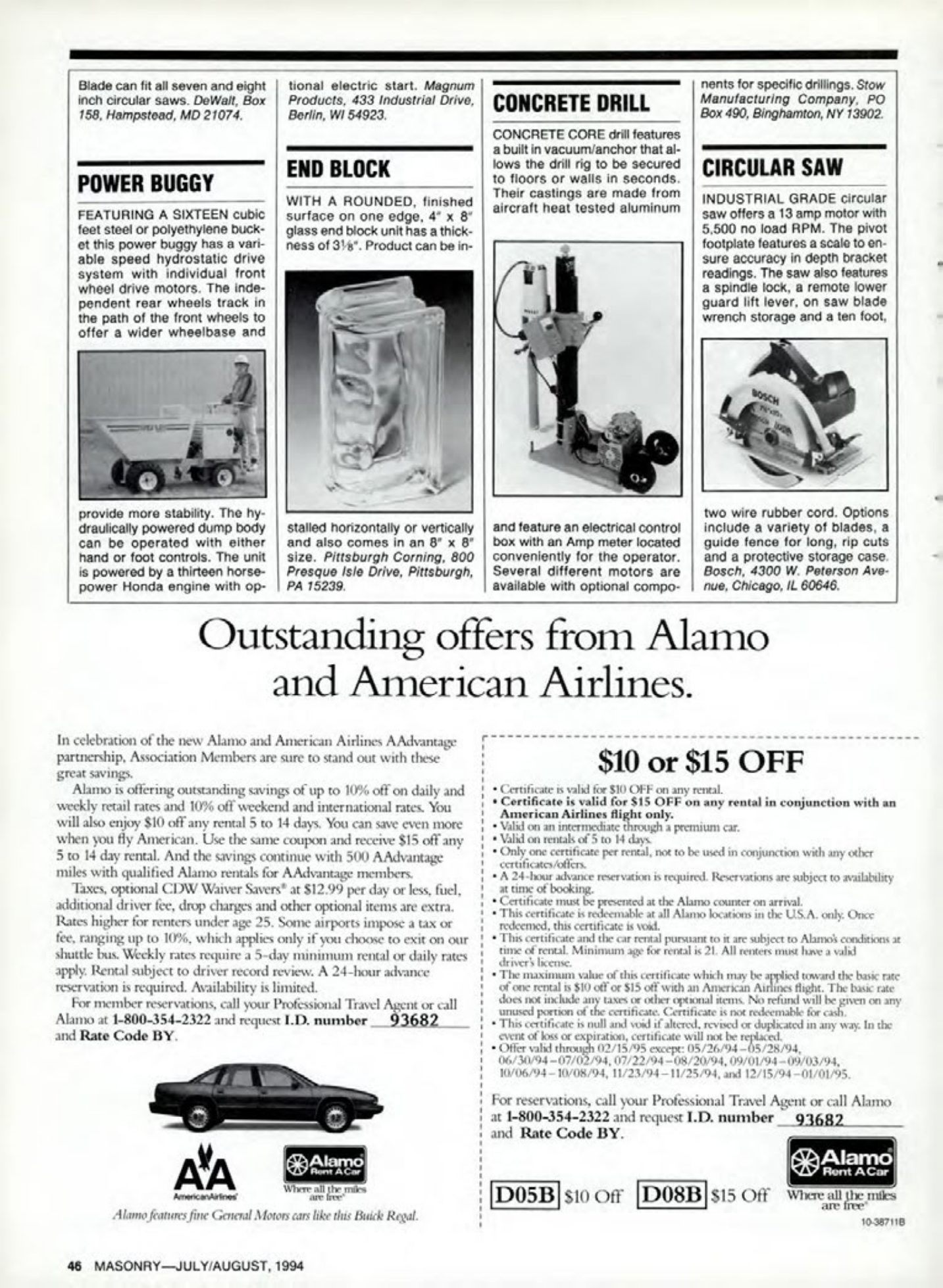 Masonry Magazine August 1994 Page. 46