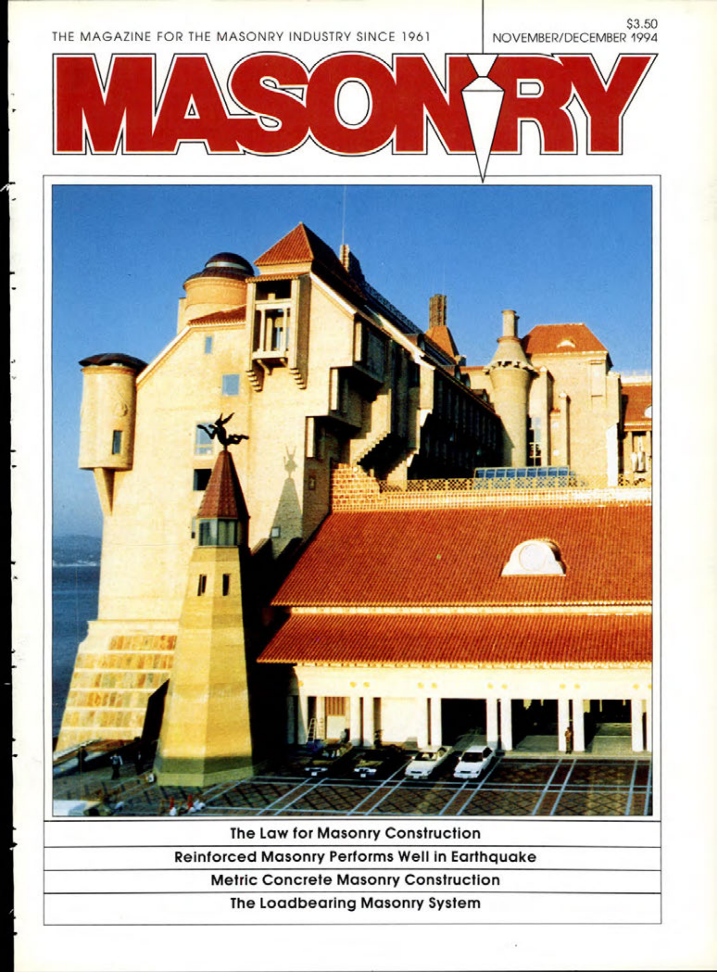 Masonry Magazine December 1994 Page. 1