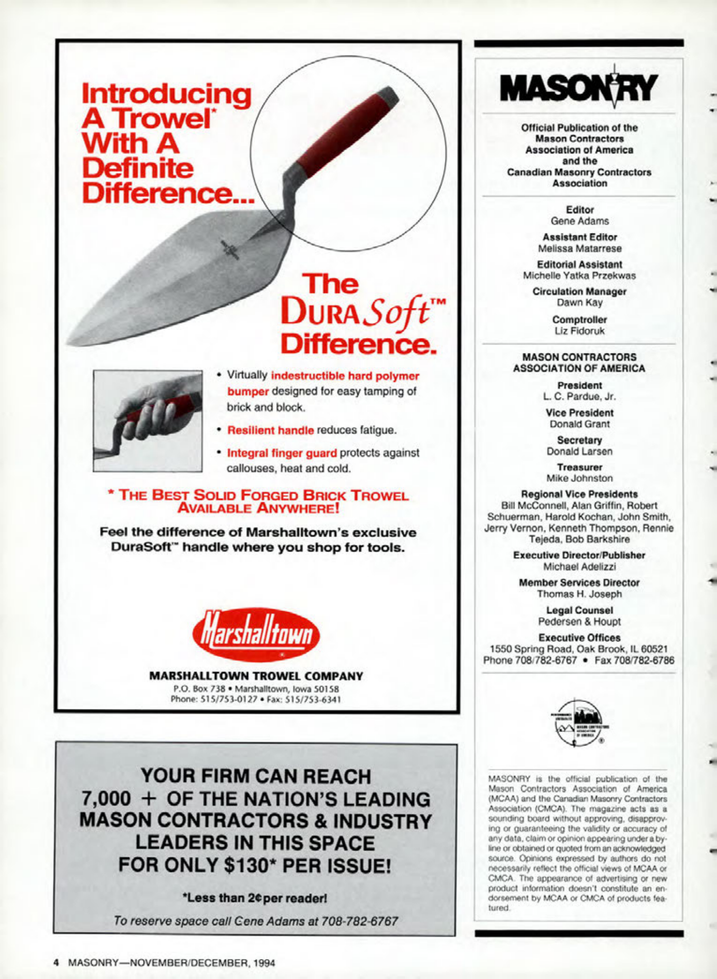 Masonry Magazine December 1994 Page. 4